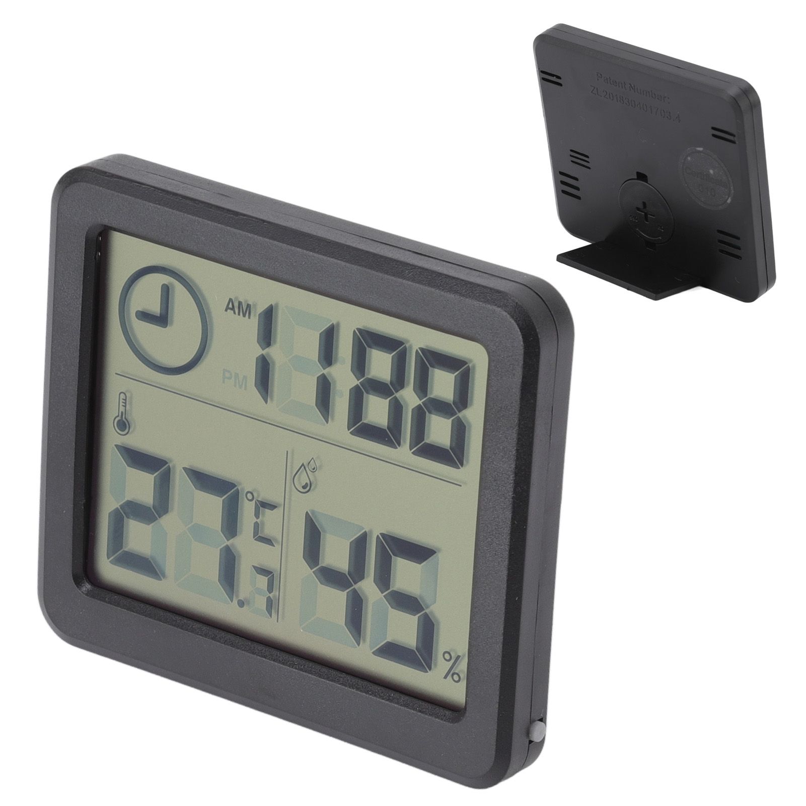 Digital Thermometer Hygrometer High Accuracy Four Stomatal Monitoring Temperature Humidity Tester with 3.2in Screen Black - Image 3