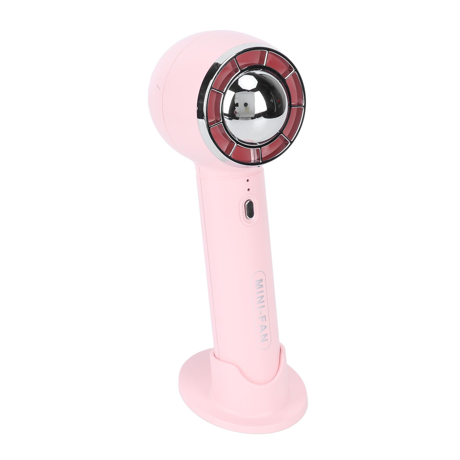 Handheld Fan 3 Speeds USB Charging Strong Wind Lightweight 1200mAh Battery Portable Fan Handheld for Office Travel Pink - Image 2