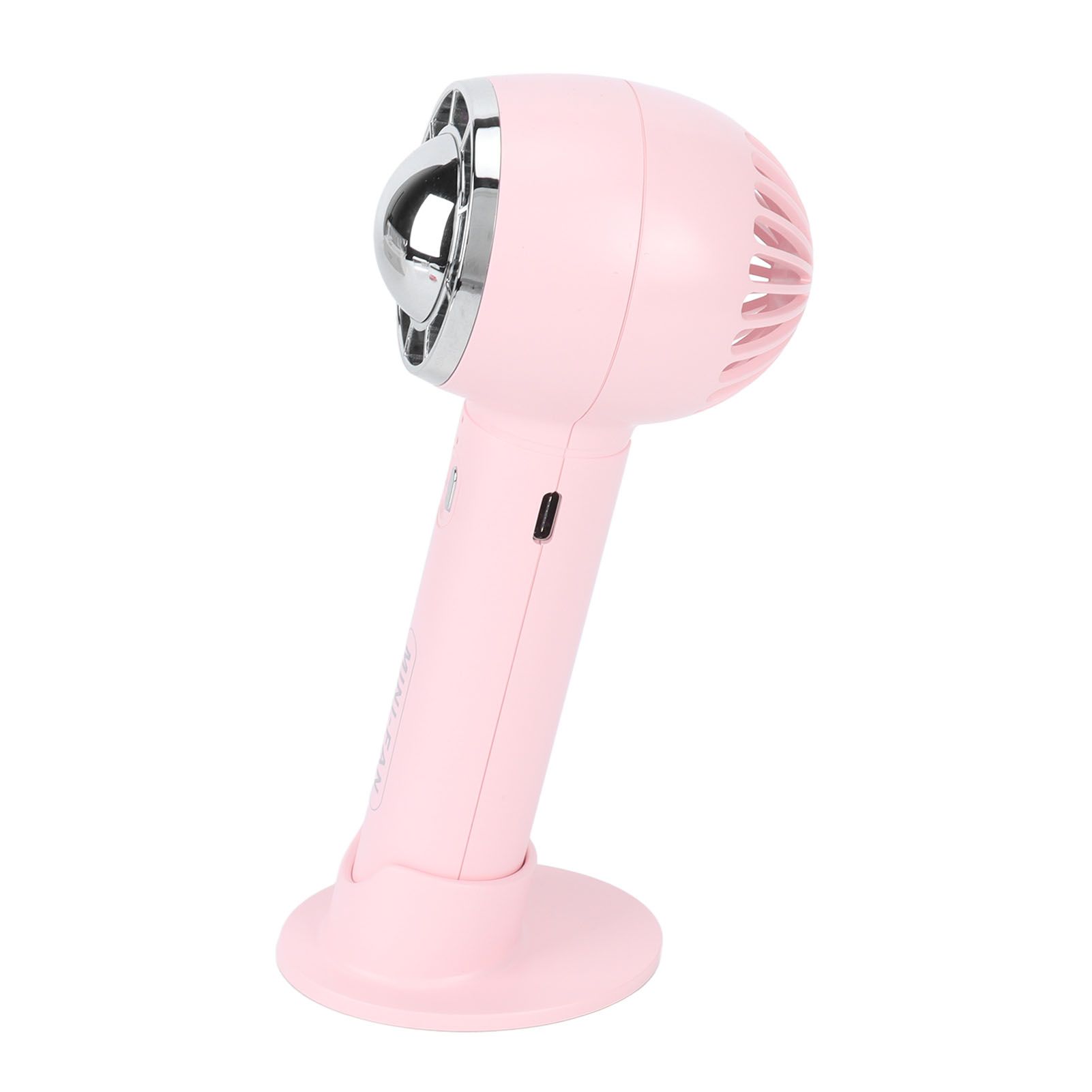 Handheld Fan 3 Speeds USB Charging Strong Wind Lightweight 1200mAh Battery Portable Fan Handheld for Office Travel Pink - Image 4