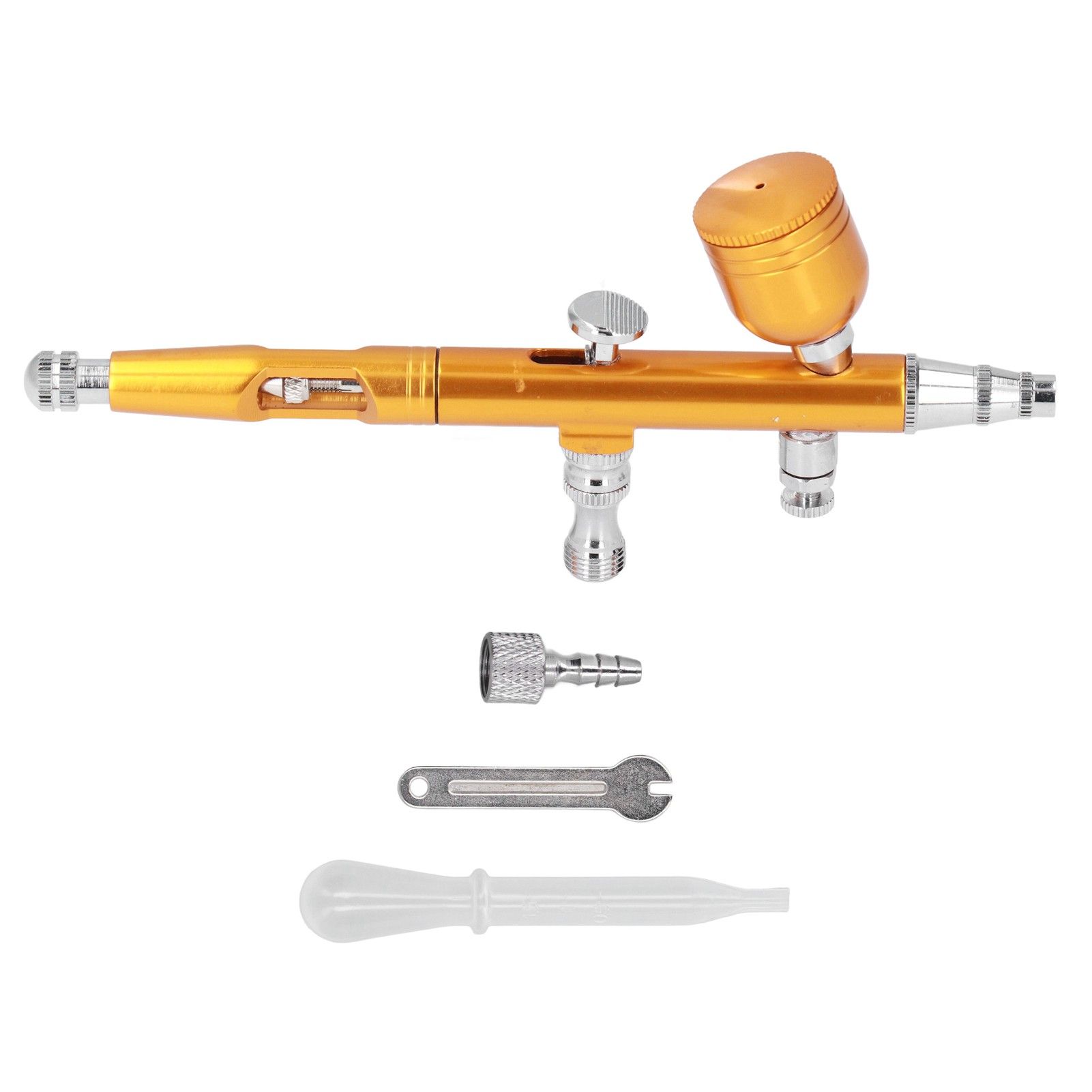 Airbrush Portable Small G1/8 DIY Paint Spray Gun Brass Airbrush For Makeup Nail Art Tattoo Costume CraftsGold - Image 1
