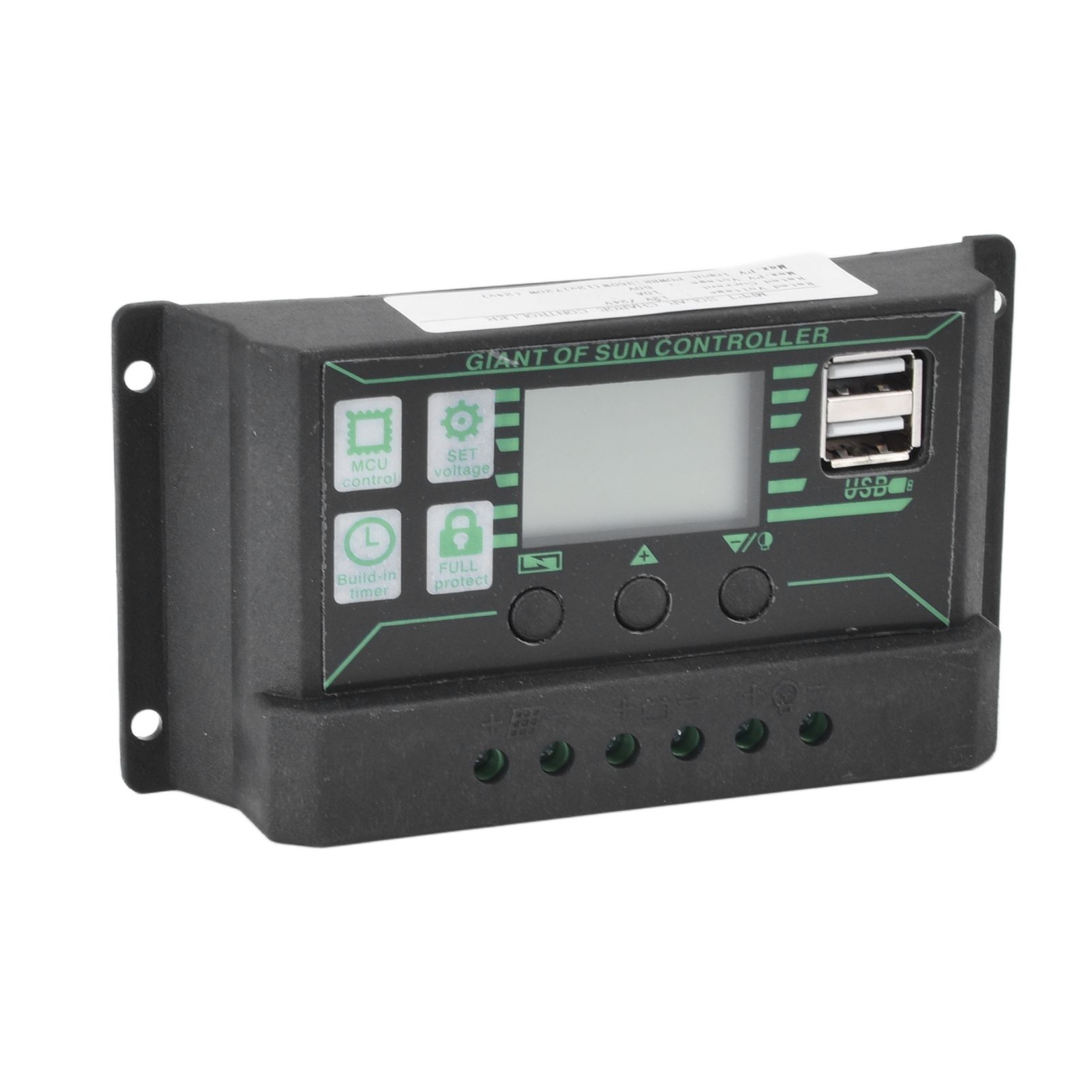 Solar Charge Discharge Controller Adjustable LCD Display PWM Dual USB Photovoltaic MPPT Solar Panel Regulator 10A - Image 2