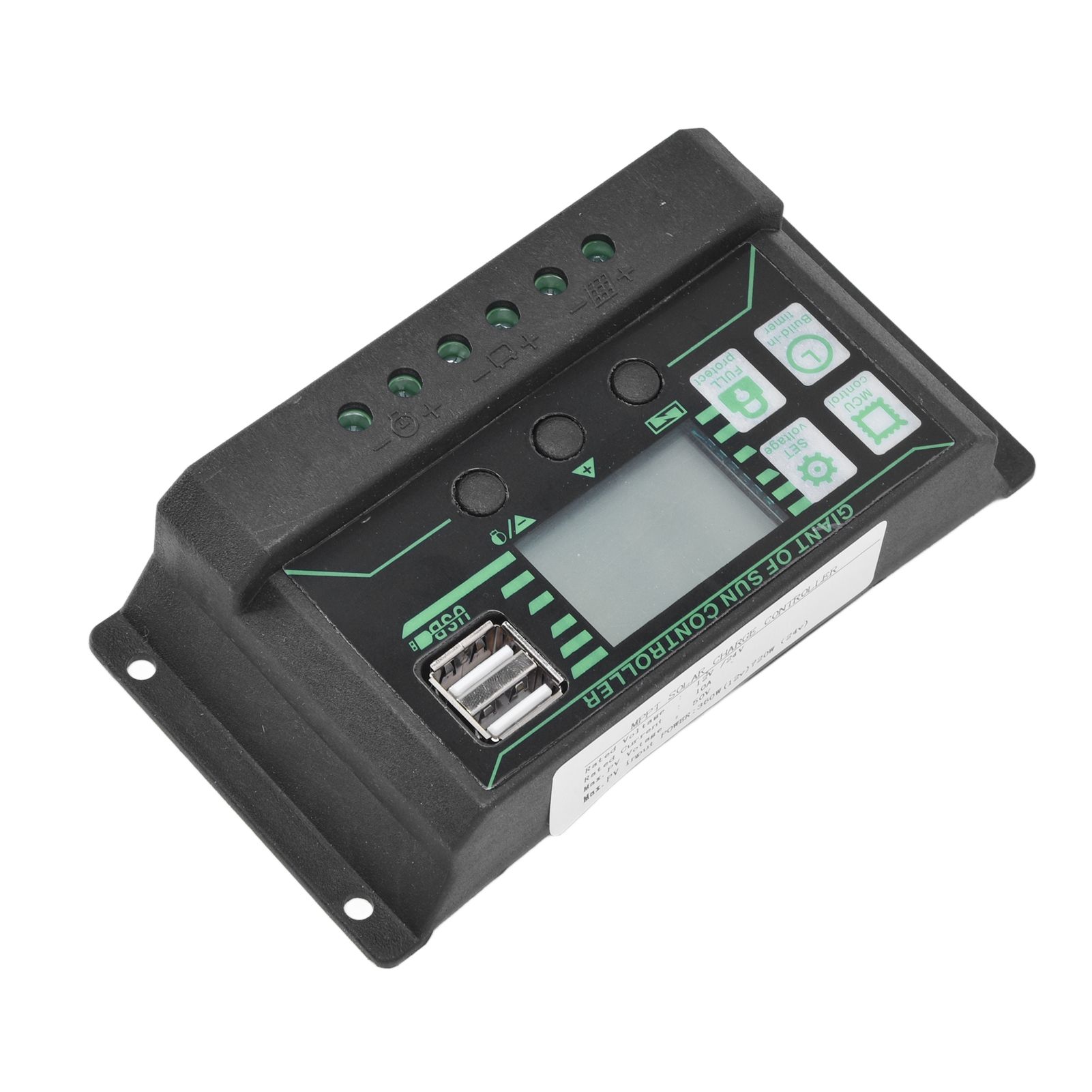 Solar Charge Discharge Controller Adjustable LCD Display PWM Dual USB Photovoltaic MPPT Solar Panel Regulator 10A - Image 3