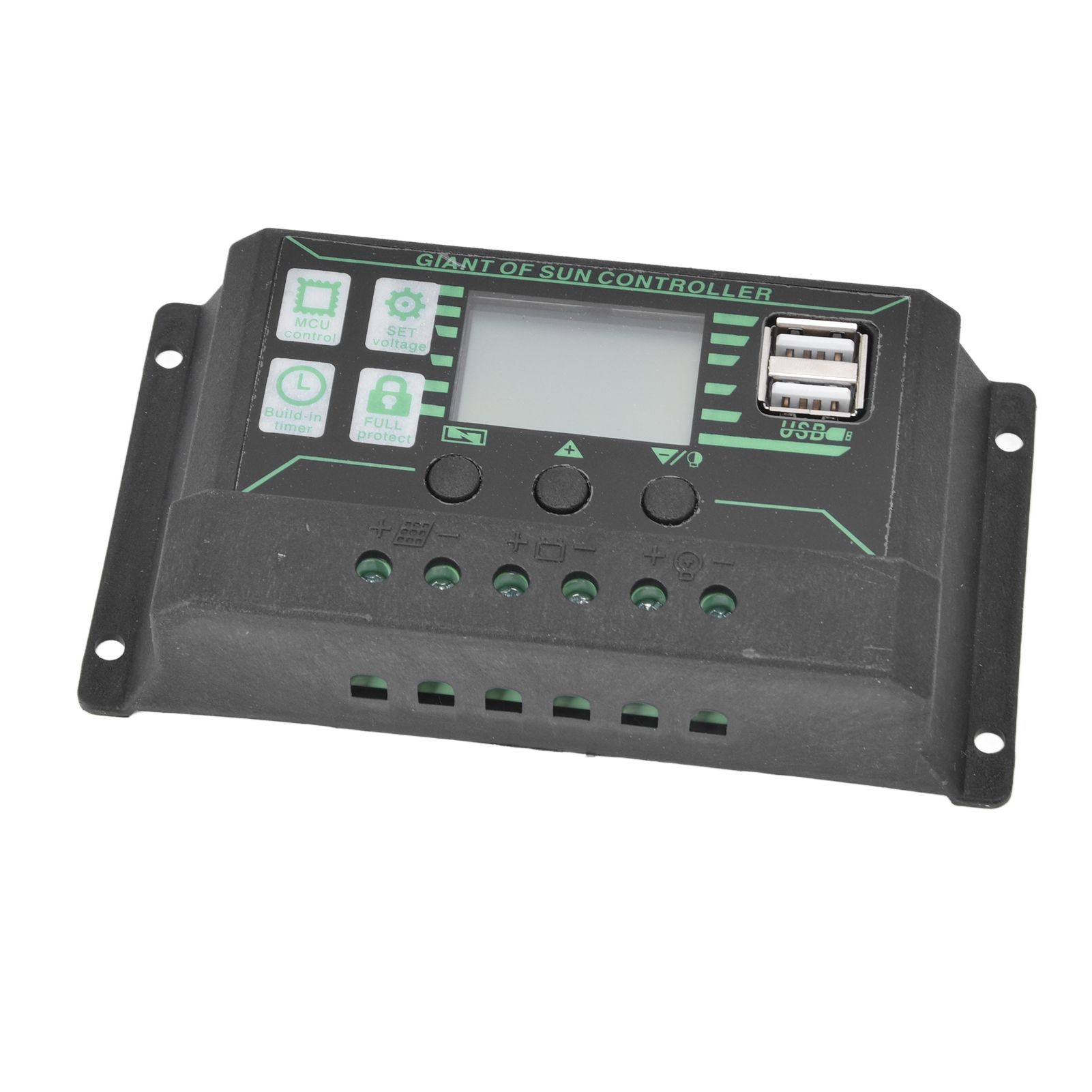 Solar Charge Discharge Controller Adjustable LCD Display PWM Dual USB Photovoltaic MPPT Solar Panel Regulator 10A - Image 5