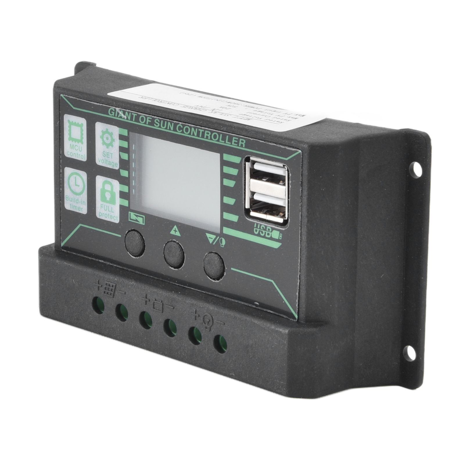 Solar Charge Discharge Controller Adjustable LCD Display PWM Dual USB Photovoltaic MPPT Solar Panel Regulator 20A - Image 4