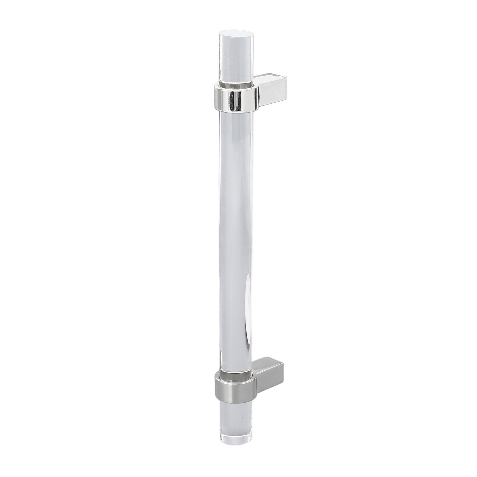Crystal Acrylic Handle Modern Transparent Drawer Pull Handle for Closets Bookcases Shoe Cabinet Hole Spacing 96 Silver - Image 5