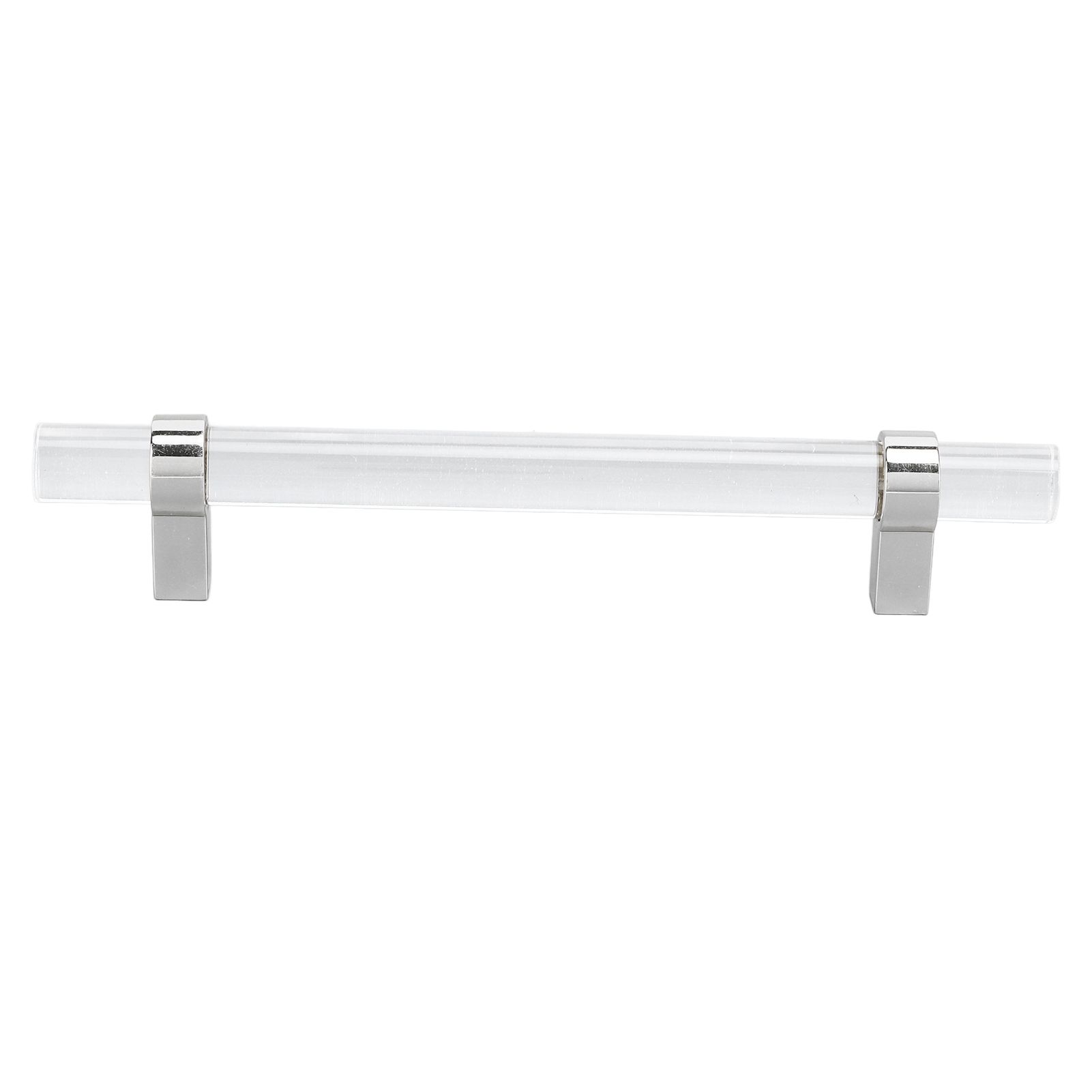 Crystal Acrylic Handle Modern Transparent Drawer Pull Handle for Closets Bookcases Shoe Cabinet Hole Spacing 96 Silver - Image 8