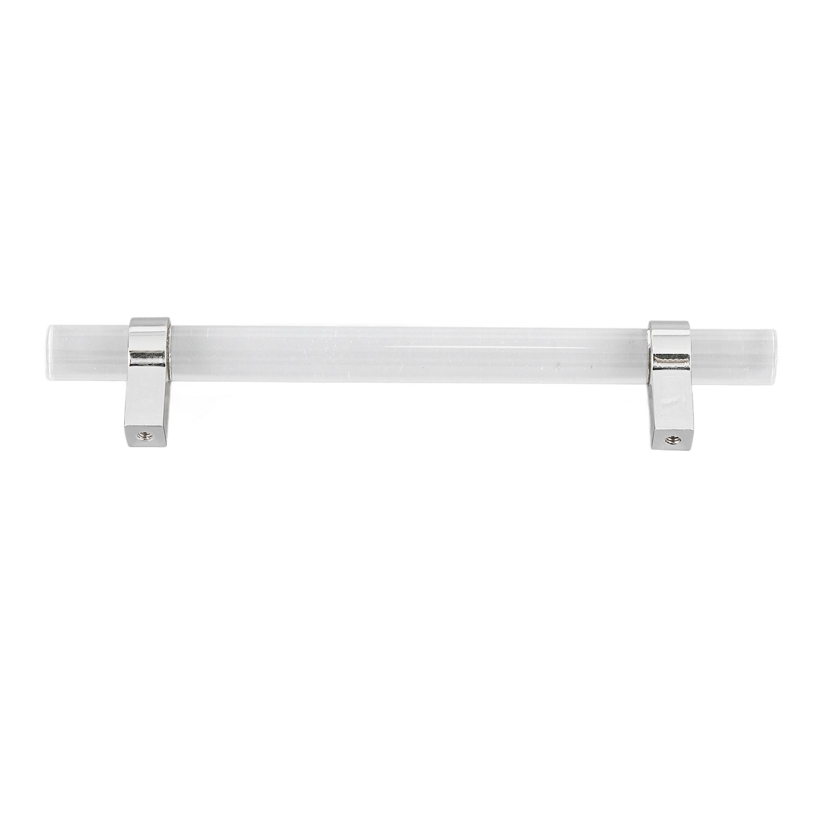 Crystal Acrylic Handle Modern Transparent Drawer Pull Handle for Closets Bookcases Shoe Cabinet Hole Spacing128 Silver - Image 4