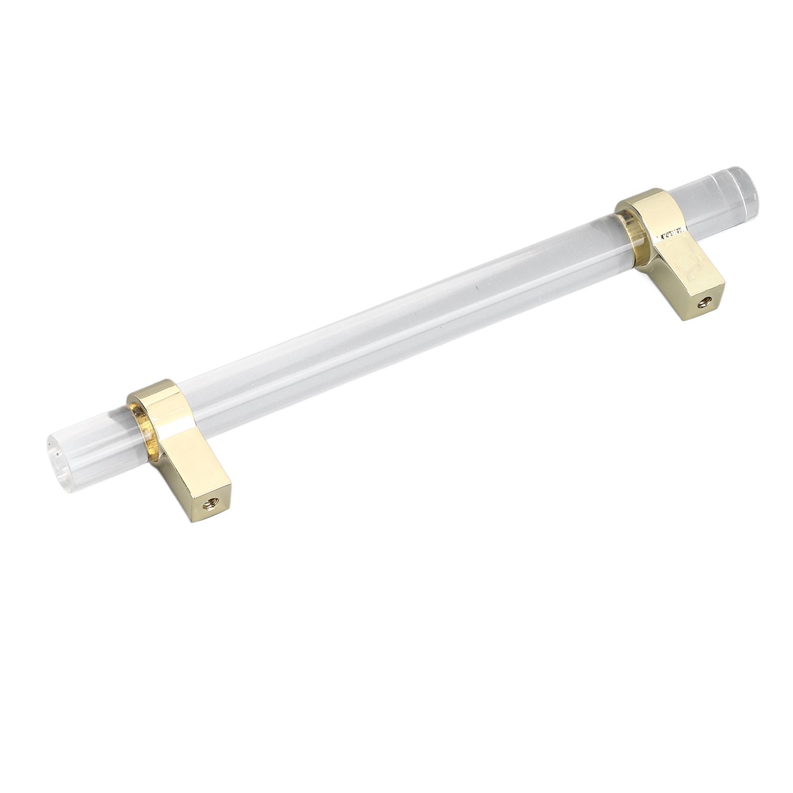 Crystal Acrylic Handle Modern Transparent Drawer Pull Handle for Closets Bookcases Shoe Cabinet Hole Spacing128 Gold - Image 6