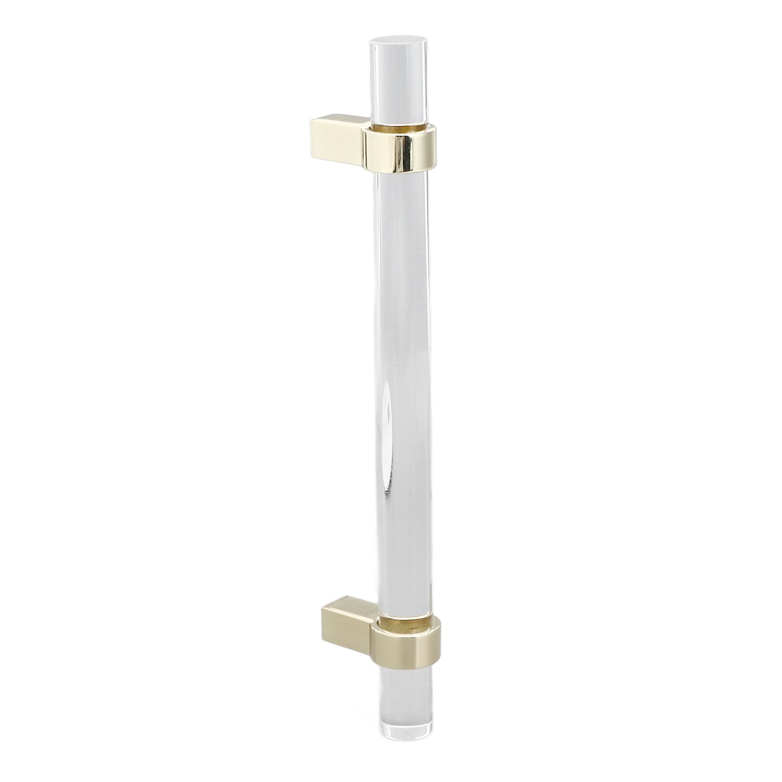 Crystal Acrylic Handle Modern Transparent Drawer Pull Handle for Closets Bookcases Shoe Cabinet Hole Spacing128 Gold - Image 7