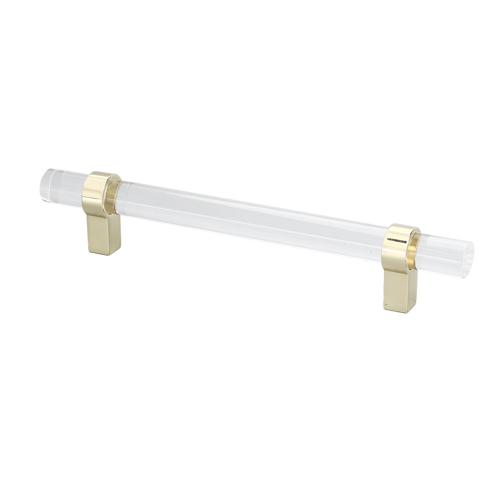 Crystal Acrylic Handle Modern Transparent Drawer Pull Handle for Closets Bookcases Shoe Cabinet Hole Spacing128 Gold - Image 8