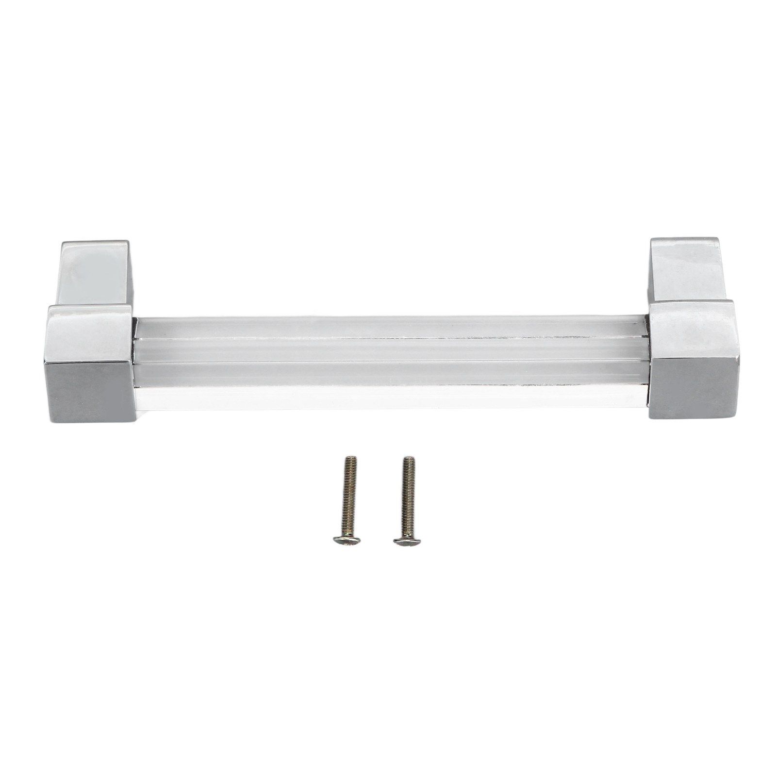 Acrylic Drawer Pulls Single Hole Crystal Cabinet Drawer Pulls for Kitchen Cabinets Dresser Cupboard Hole Spacing 96 Silver - Image 1