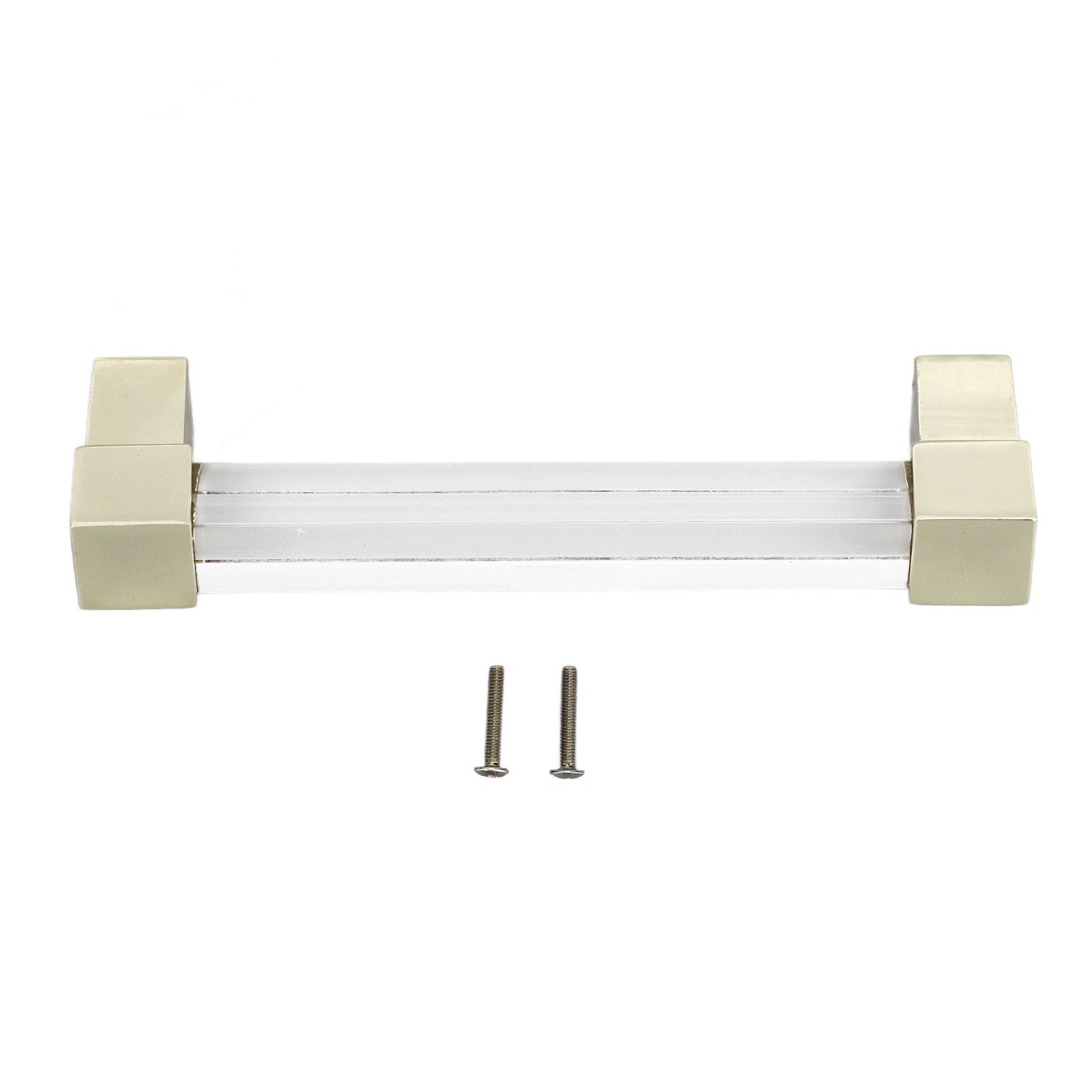 Acrylic Drawer Pulls Single Hole Crystal Cabinet Drawer Pulls for Kitchen Cabinets Dresser Cupboard Hole Spacing 128 Gold - Image 1
