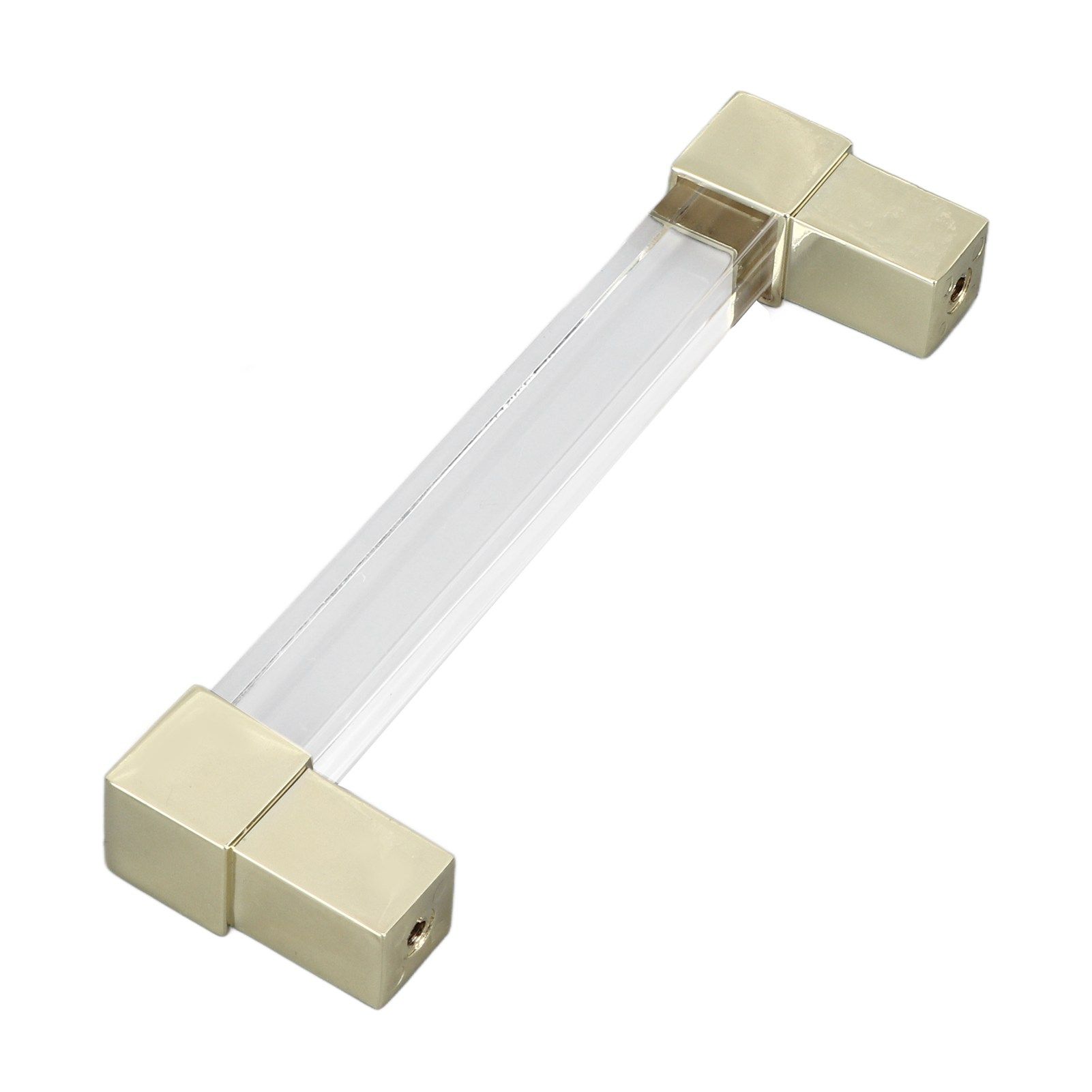 Acrylic Drawer Pulls Single Hole Crystal Cabinet Drawer Pulls for Kitchen Cabinets Dresser Cupboard Hole Spacing 128 Gold - Image 2