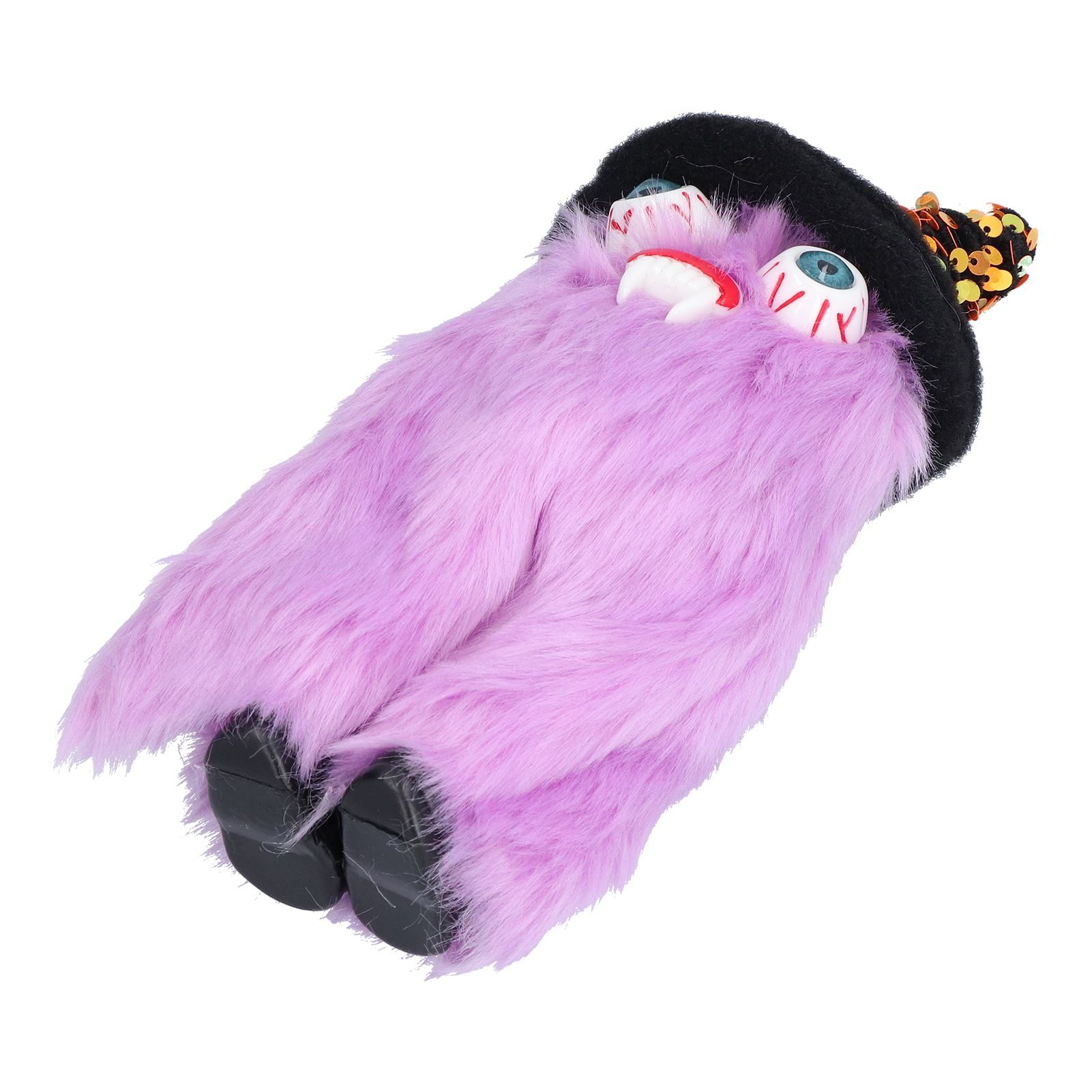 Halloween Dolls Ornament Halloween Plush Gnome with Witch Hat and Vampires Tooth for Halloween DecorationsPurple - Image 8
