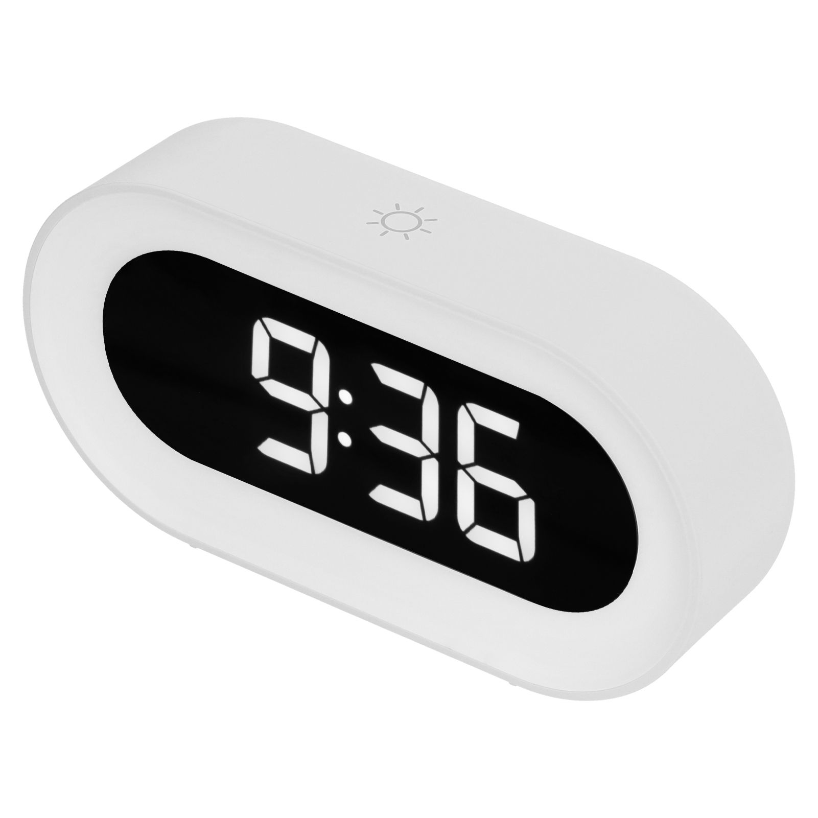 Night Light Alarm Clock LED Digital Display Music Alarm Clock Perpetual Calendar Clock with Memory FunctionWhite - Image 5