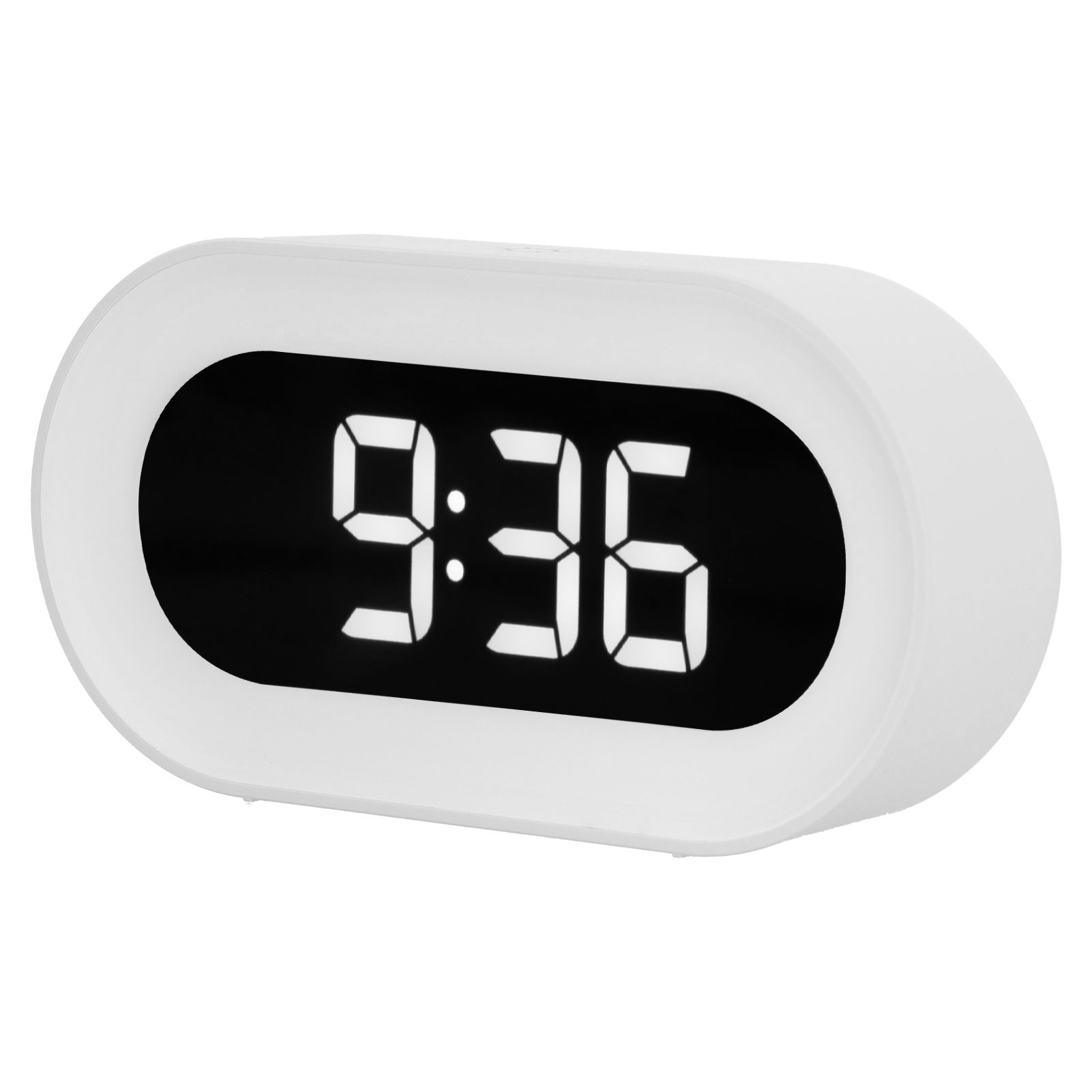Night Light Alarm Clock LED Digital Display Music Alarm Clock Perpetual Calendar Clock with Memory FunctionWhite - Image 8