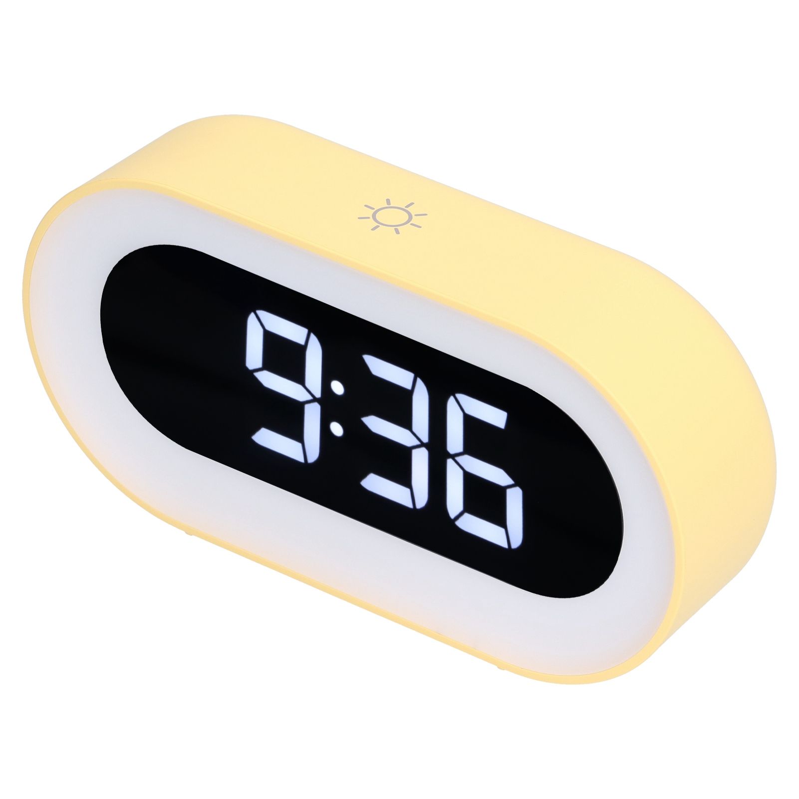 Night Light Alarm Clock LED Digital Display Music Alarm Clock Perpetual Calendar Clock with Memory FunctionYellow - Image 5