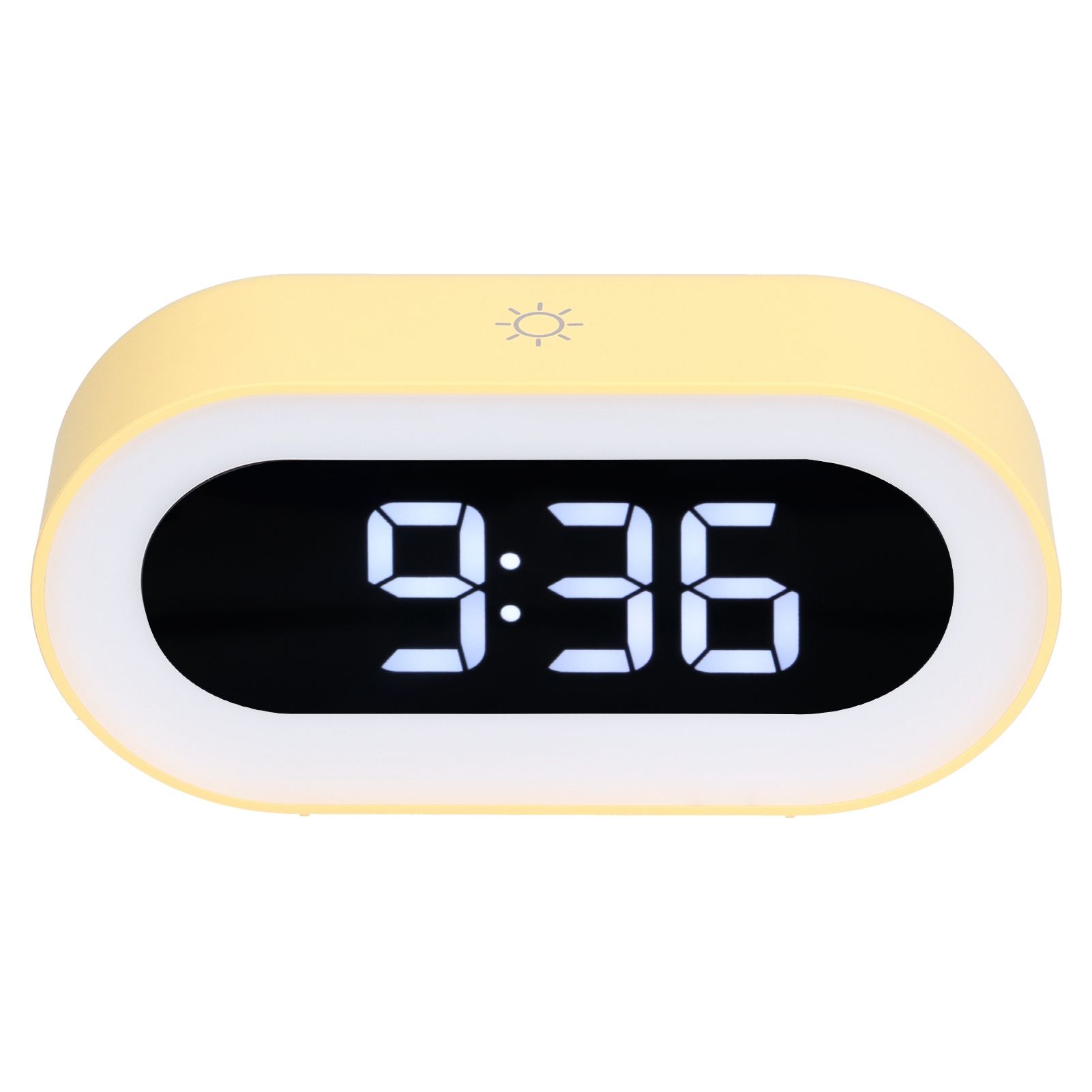 Night Light Alarm Clock LED Digital Display Music Alarm Clock Perpetual Calendar Clock with Memory FunctionYellow - Image 6