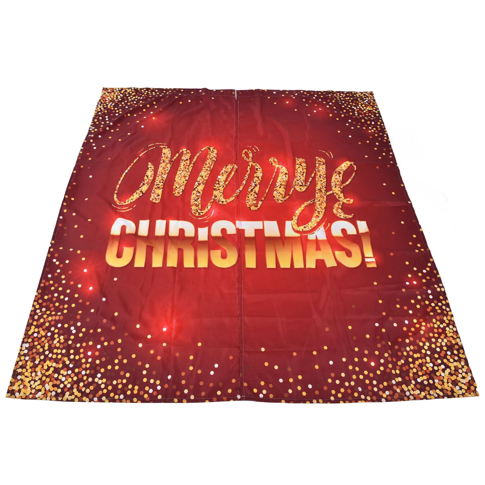 Christmas Curtain Polyester Fiber 3D Digital Printing Merry Christmas Custome Curtain for Outdoor Porch Balcony150x166cm Christmas 5 - Image 6