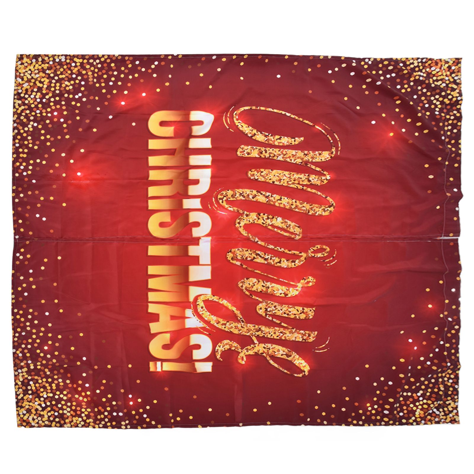 Christmas Curtain Polyester Fiber 3D Digital Printing Merry Christmas Custome Curtain for Outdoor Porch Balcony150x166cm Christmas 5 - Image 8