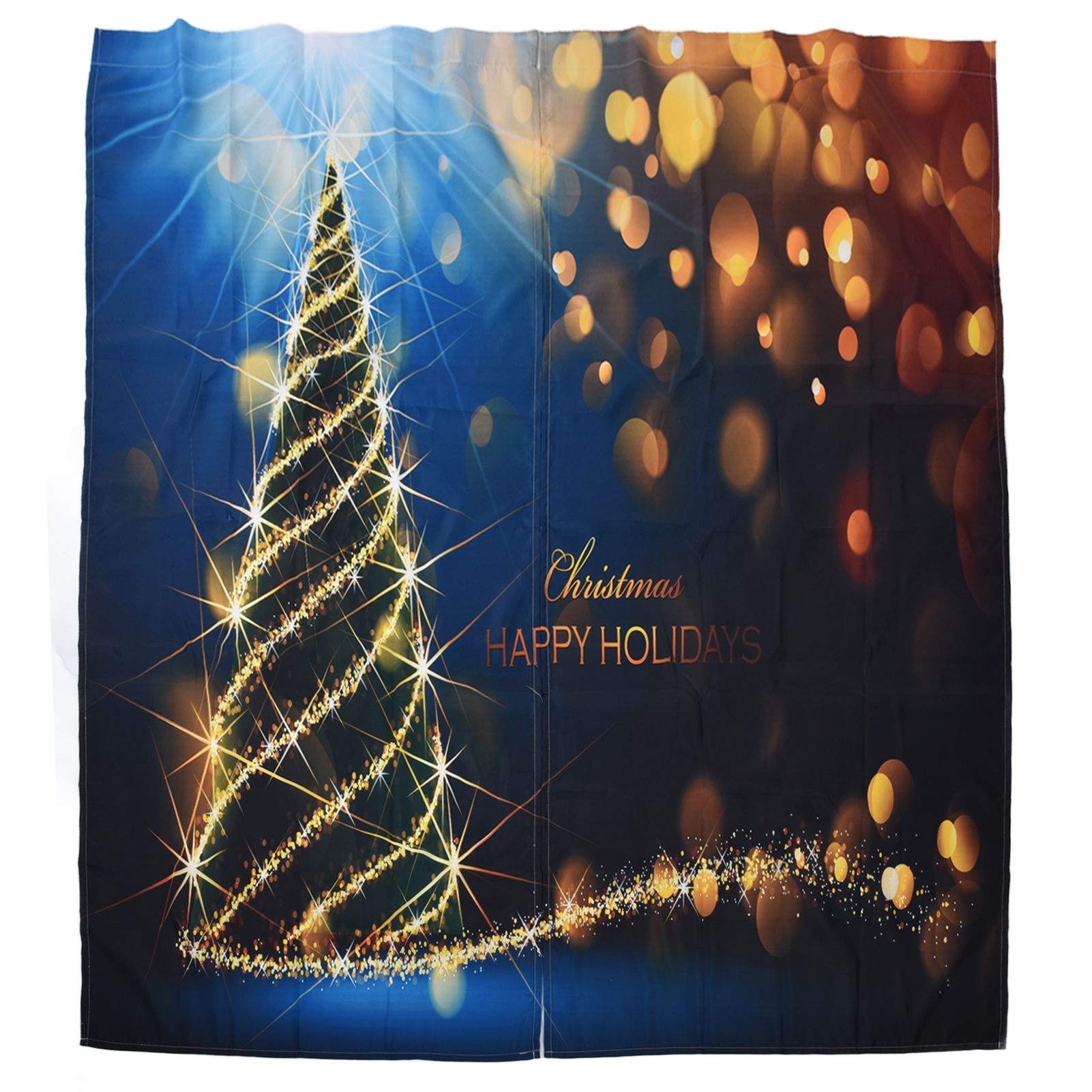 Christmas Curtain 3D Digital Printing Merry Christmas Outdoor Curtain for Outdoor Porch Balcony Christmas Decoration170x200cm Christmas 10 - Image 1
