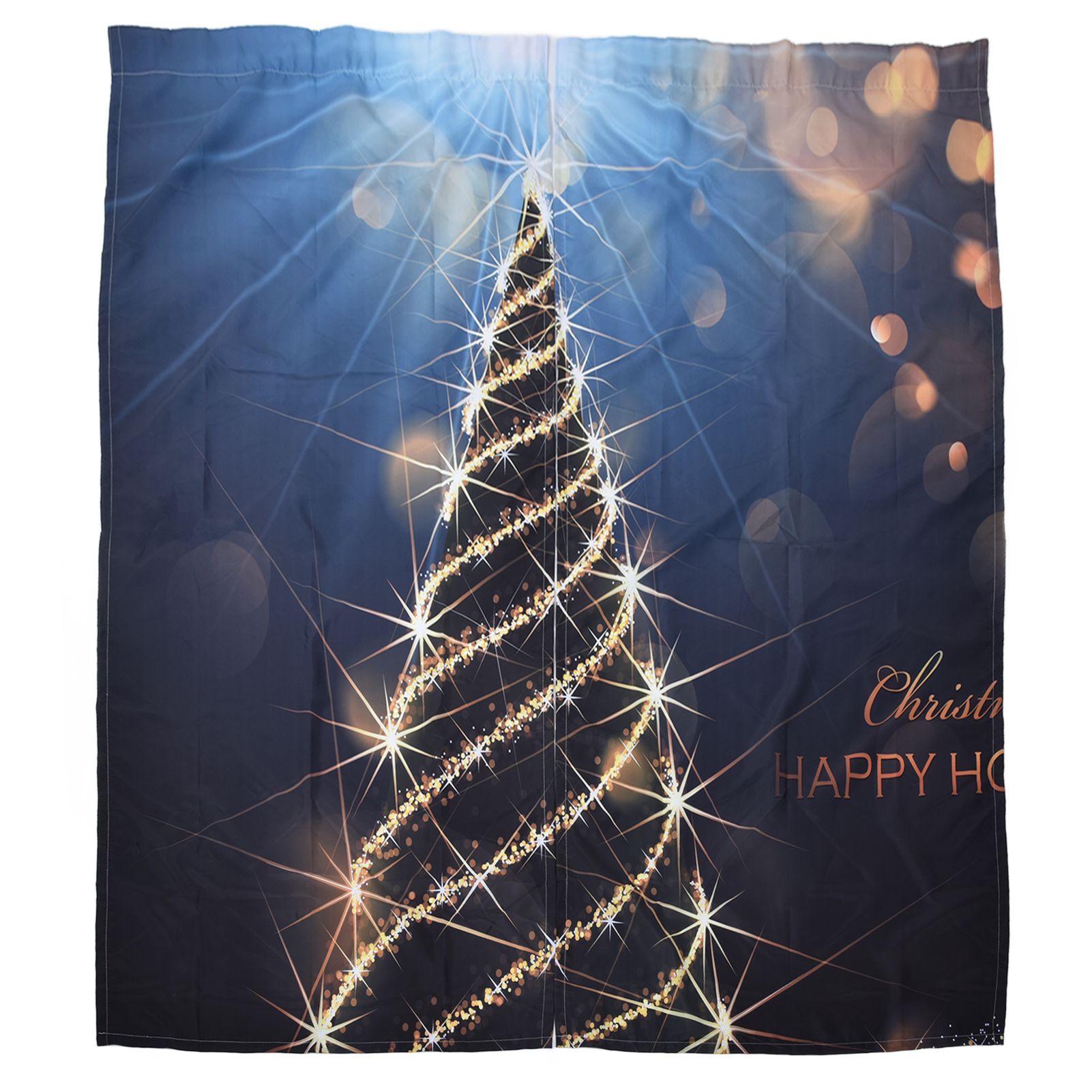Christmas Curtain 3D Digital Printing Merry Christmas Outdoor Curtain for Outdoor Porch Balcony Christmas Decoration170x200cm Christmas 15 - Image 1