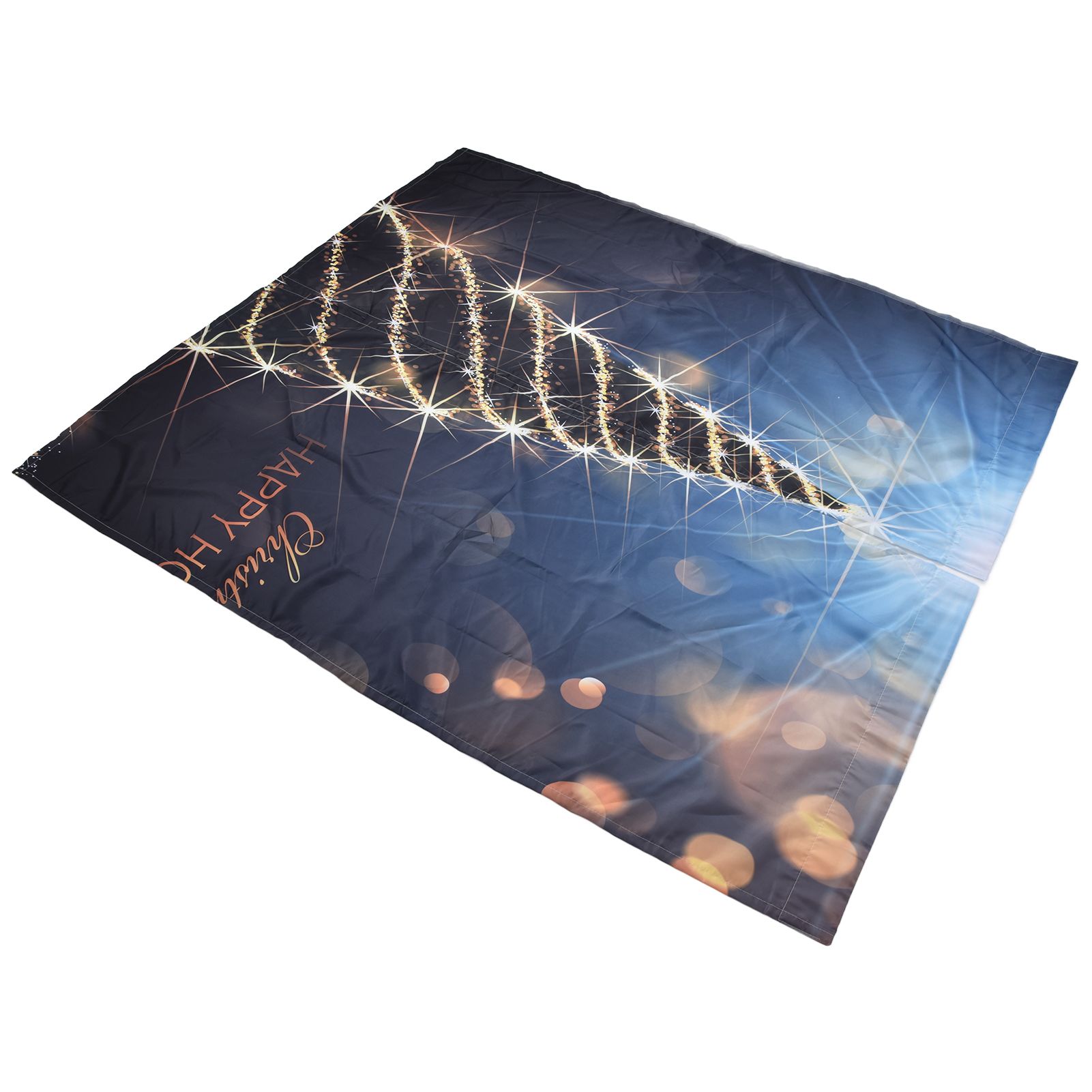 Christmas Curtain 3D Digital Printing Merry Christmas Outdoor Curtain for Outdoor Porch Balcony Christmas Decoration170x200cm Christmas 15 - Image 2