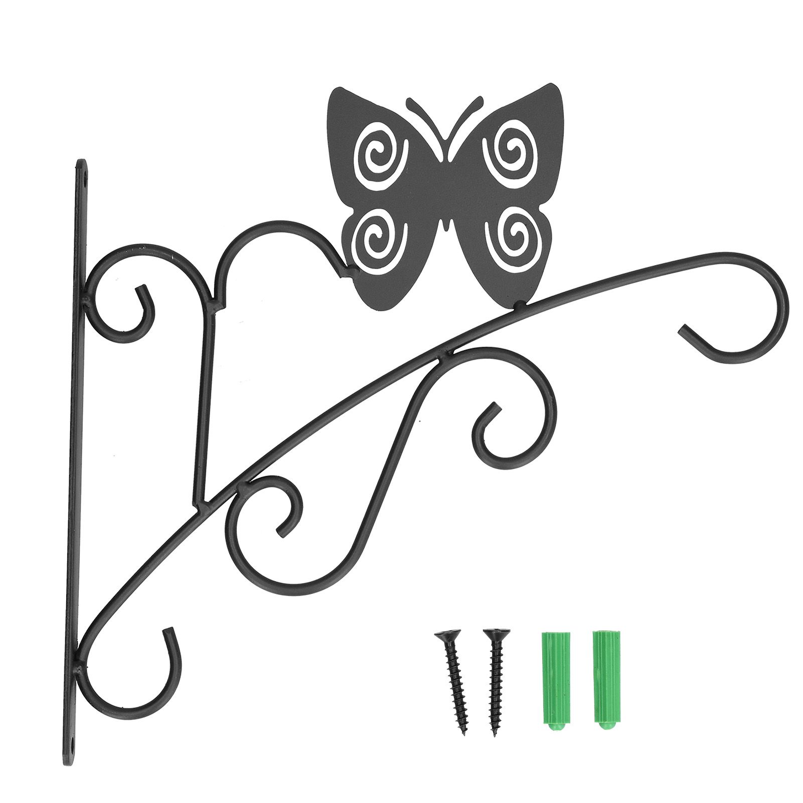 Hanging Plant Bracket Stable and Sturdy Iron Decorative Plant Hanger for Flower Bird Feeder LanternsButterfly - Image 1