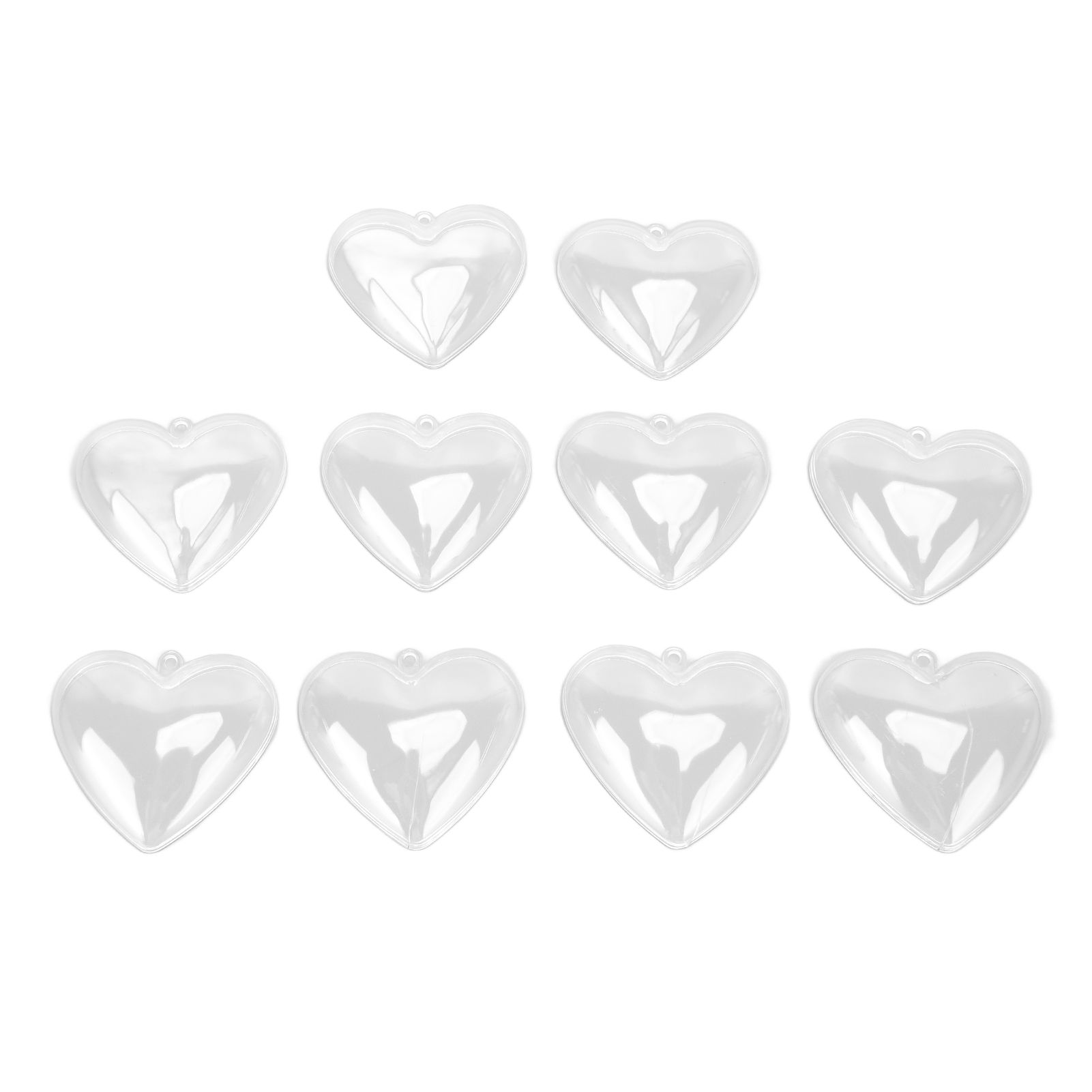 5Pcs Clear Fillable Ball Transparent Heart Shape Plastic Ornaments for DIY Crafts Christmas Tree BirthdayS - Image 2