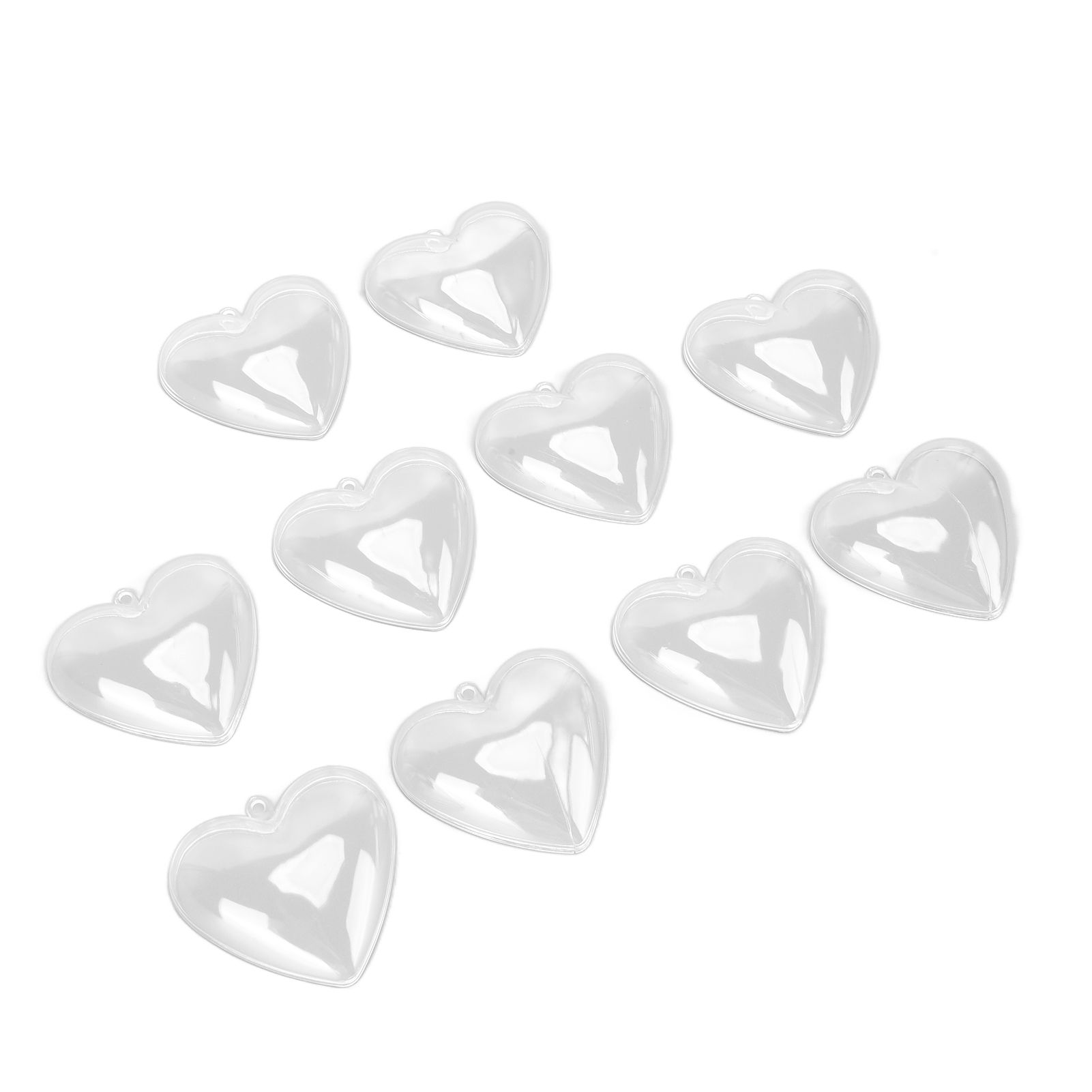 5Pcs Clear Fillable Ball Transparent Heart Shape Plastic Ornaments for DIY Crafts Christmas Tree BirthdayS - Image 3