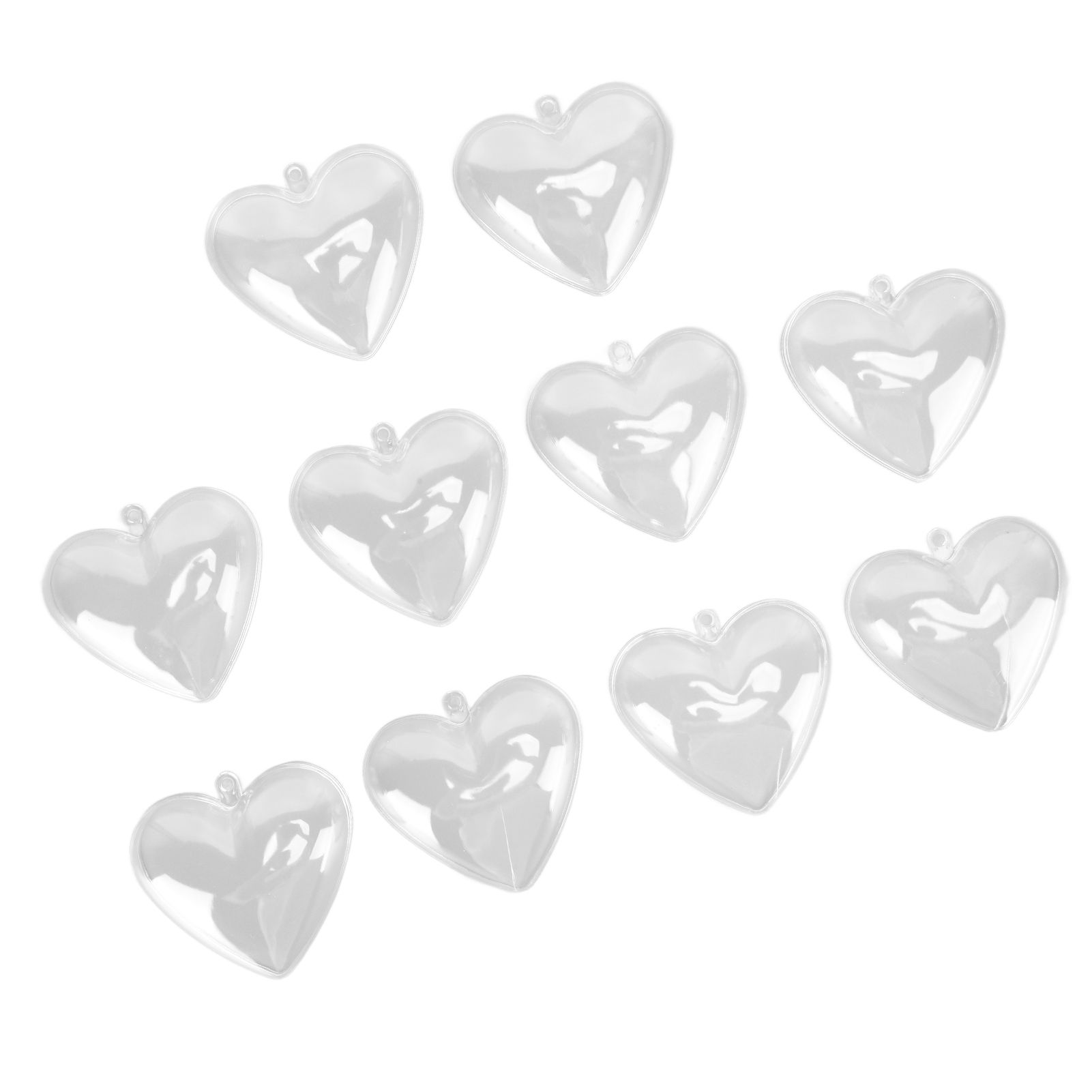 5Pcs Clear Fillable Ball Transparent Heart Shape Plastic Ornaments for DIY Crafts Christmas Tree BirthdayS - Image 4