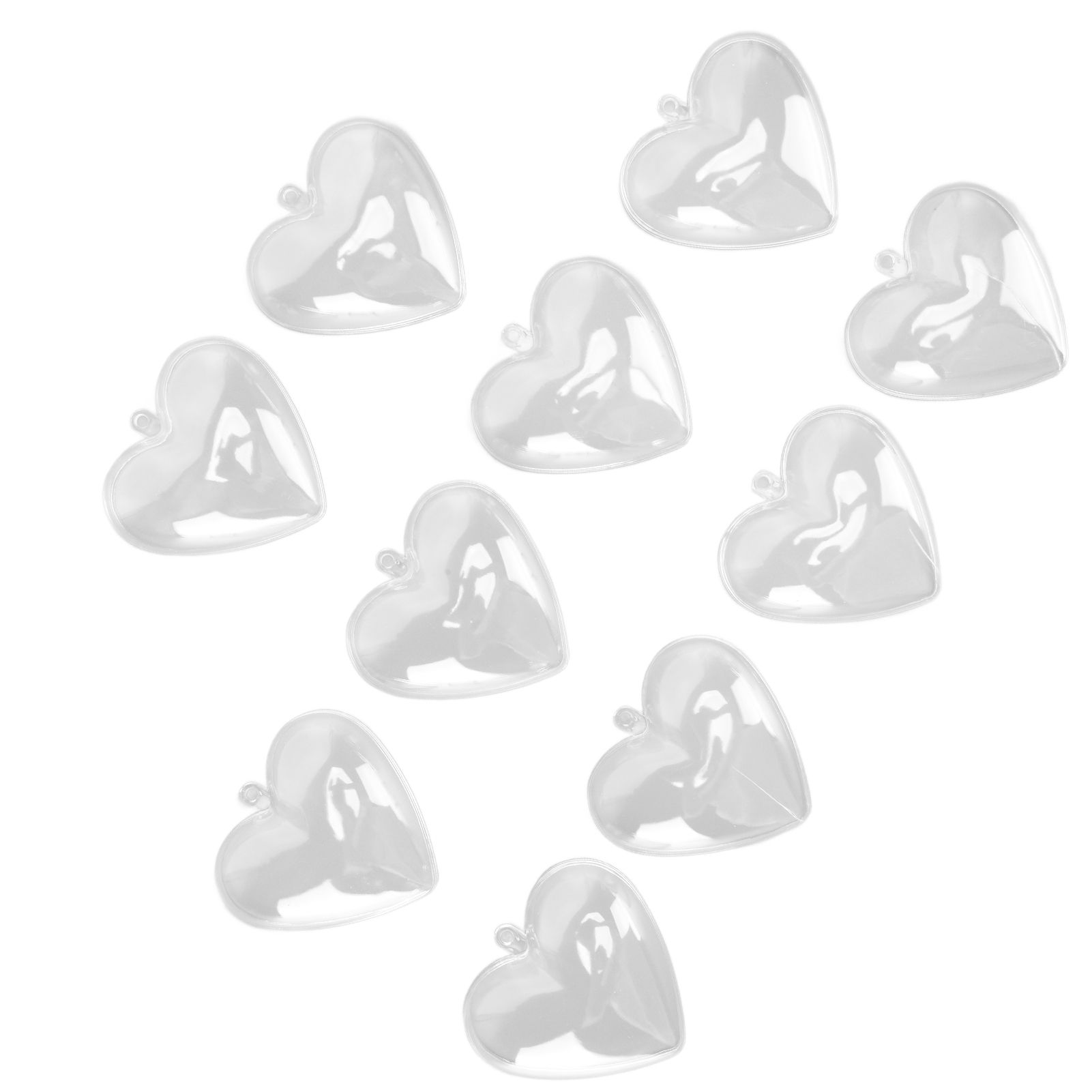 5Pcs Clear Fillable Ball Transparent Heart Shape Plastic Ornaments for DIY Crafts Christmas Tree BirthdayS - Image 5