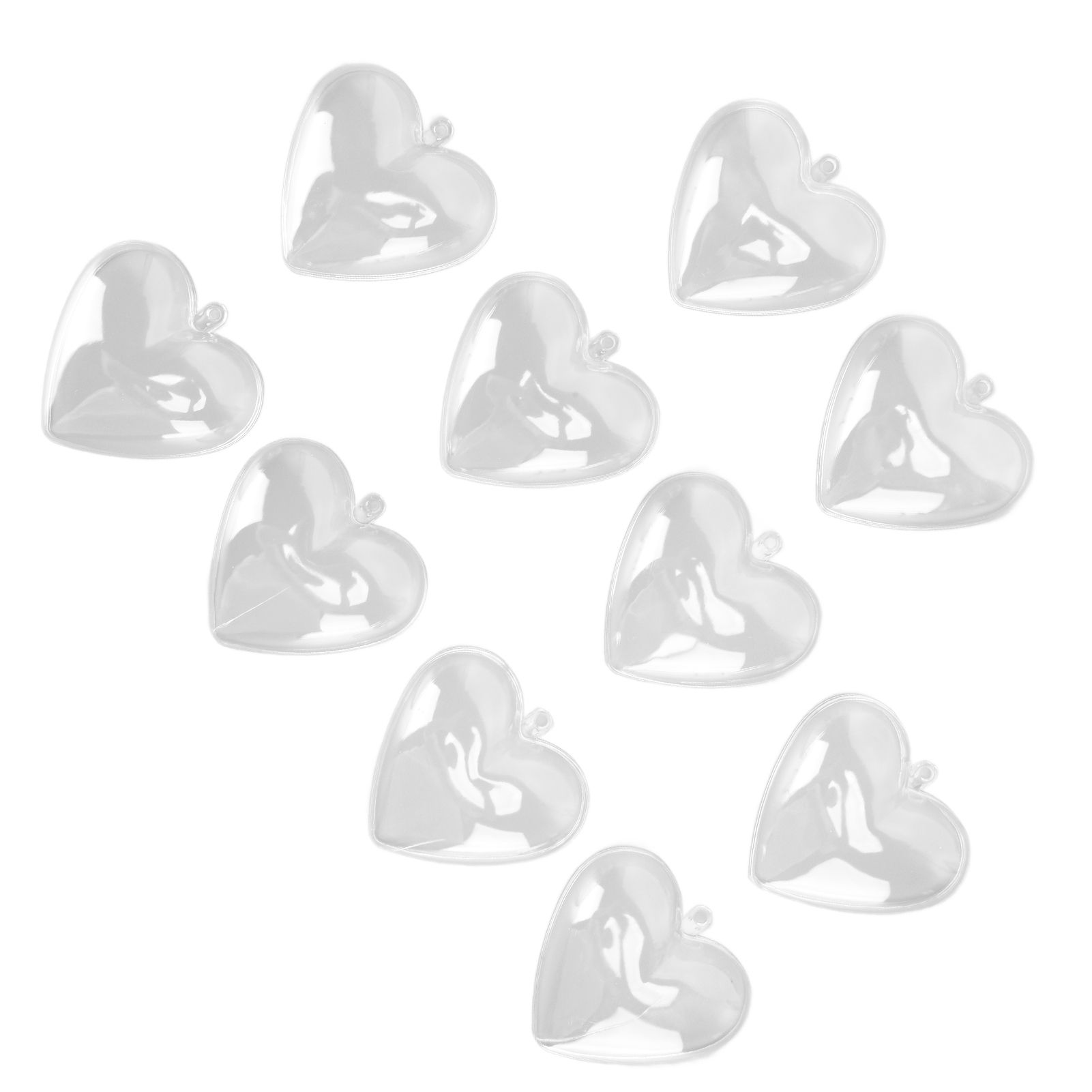 5Pcs Clear Fillable Ball Transparent Heart Shape Plastic Ornaments for DIY Crafts Christmas Tree BirthdayS - Image 6