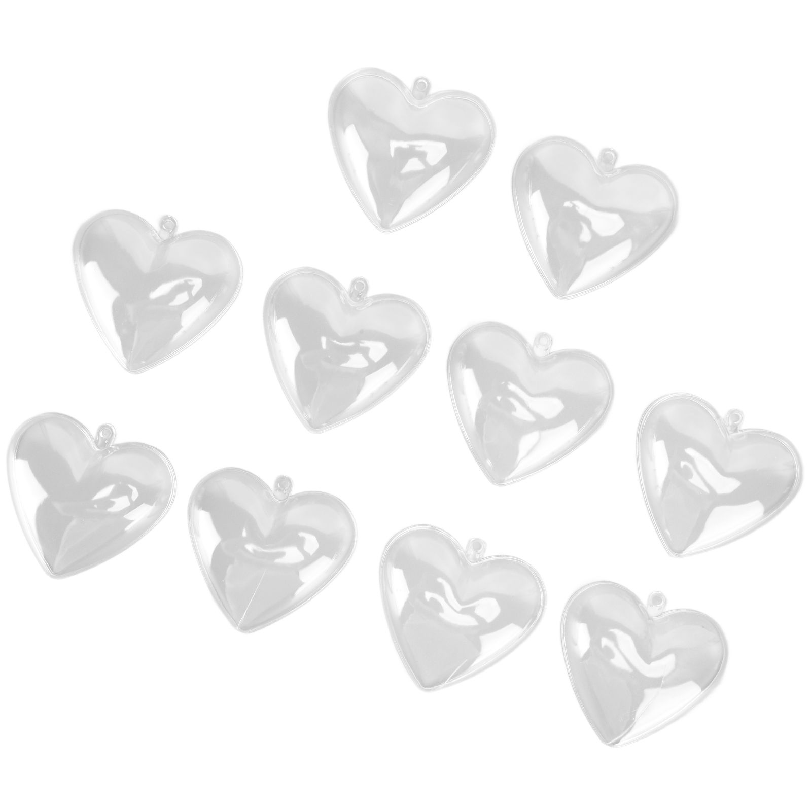 5Pcs Clear Fillable Ball Transparent Heart Shape Plastic Ornaments for DIY Crafts Christmas Tree BirthdayS - Image 7