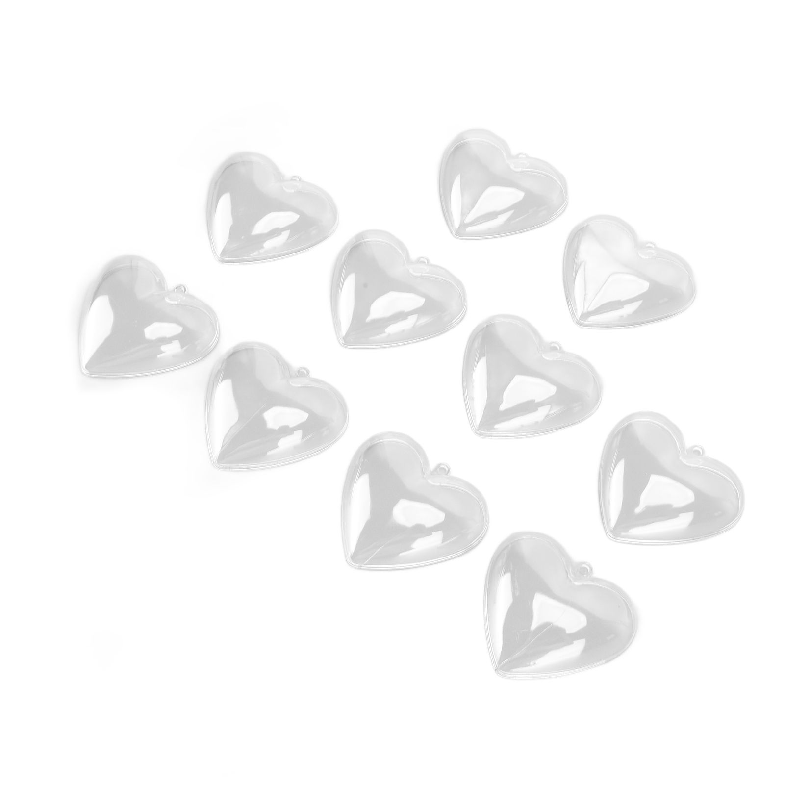 5Pcs Clear Fillable Ball Transparent Heart Shape Plastic Ornaments for DIY Crafts Christmas Tree BirthdayS - Image 8