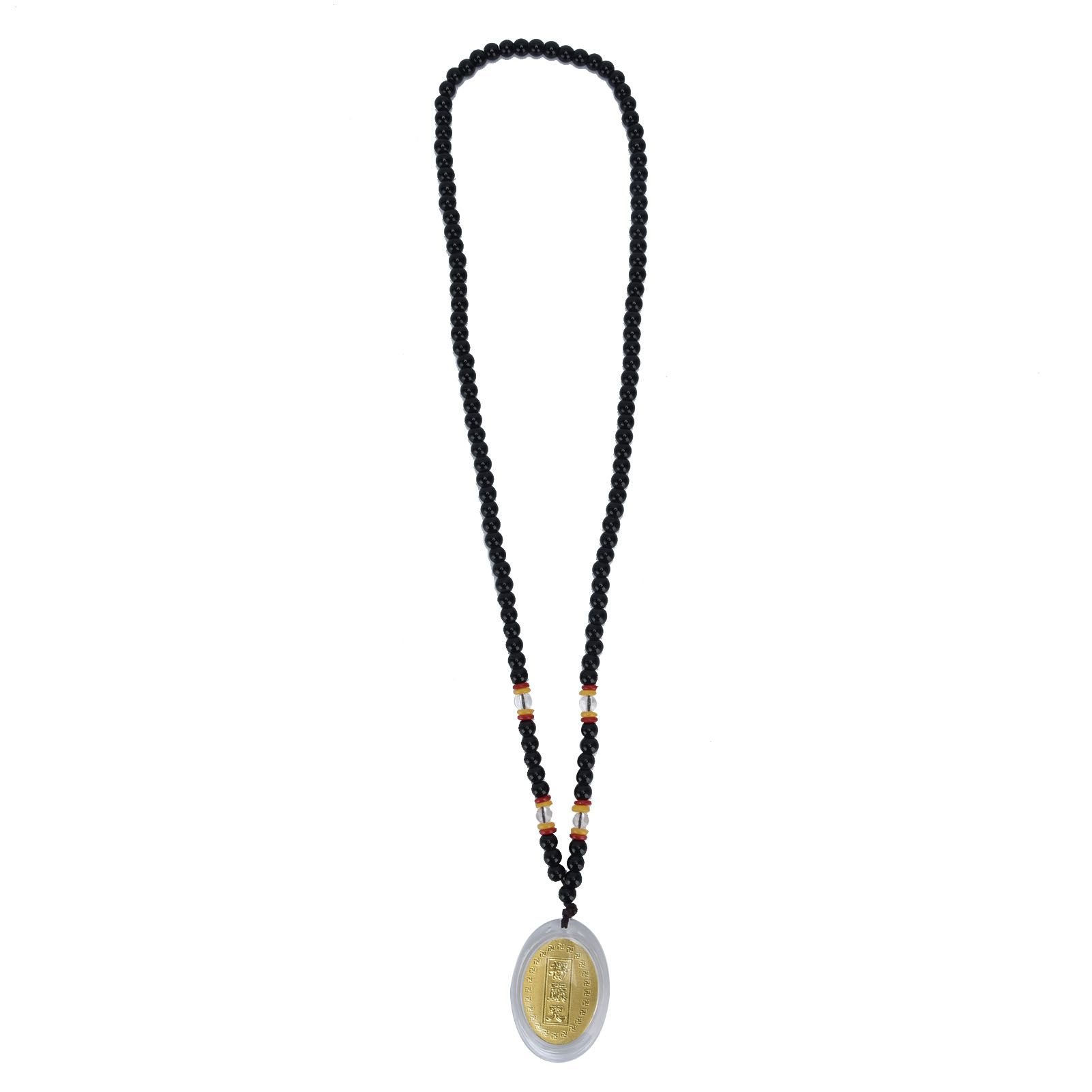 5Pcs Amulet Pendant Multi Purpose Exquisite Workmanship Simple Stylish Appearance Safe Healthy Car Pendant for DecorBlack Beads Red Yellow Transparent Beads - Image 1