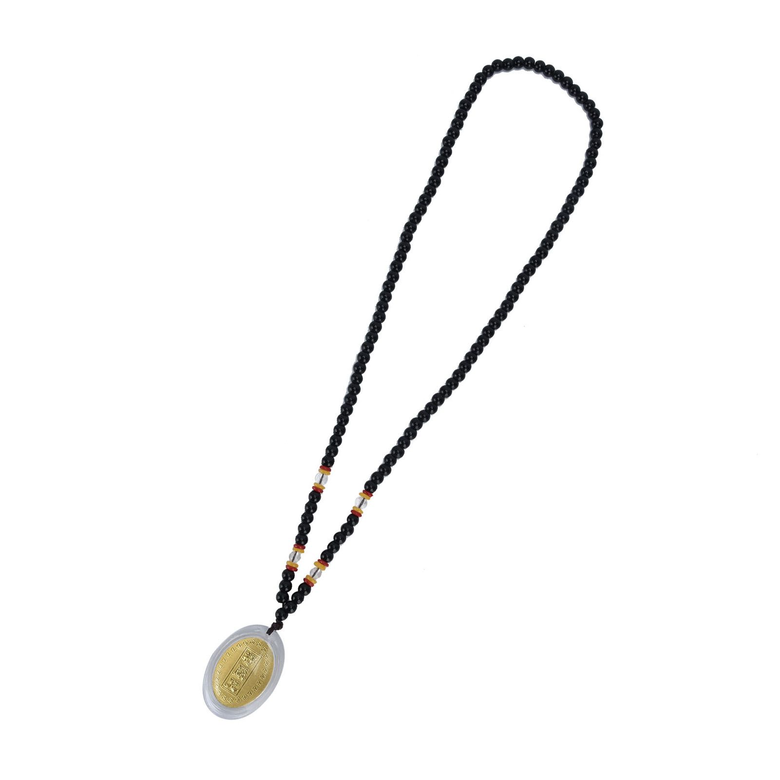5Pcs Amulet Pendant Multi Purpose Exquisite Workmanship Simple Stylish Appearance Safe Healthy Car Pendant for DecorBlack Beads Red Yellow Transparent Beads - Image 3