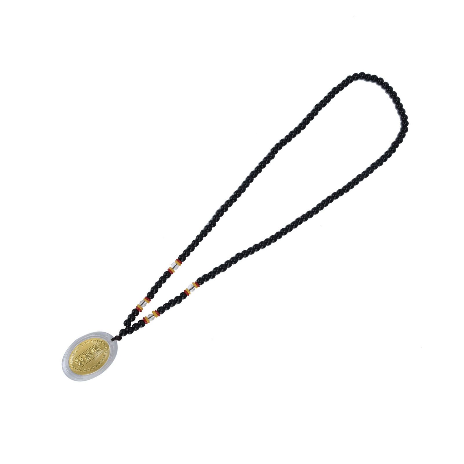 5Pcs Amulet Pendant Multi Purpose Exquisite Workmanship Simple Stylish Appearance Safe Healthy Car Pendant for DecorBlack Beads Red Yellow Transparent Beads - Image 4