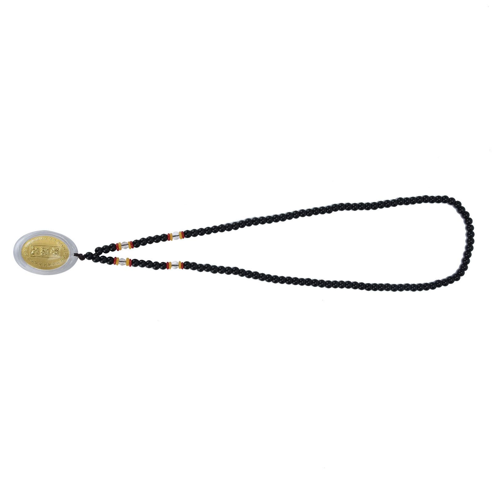 5Pcs Amulet Pendant Multi Purpose Exquisite Workmanship Simple Stylish Appearance Safe Healthy Car Pendant for DecorBlack Beads Red Yellow Transparent Beads - Image 5