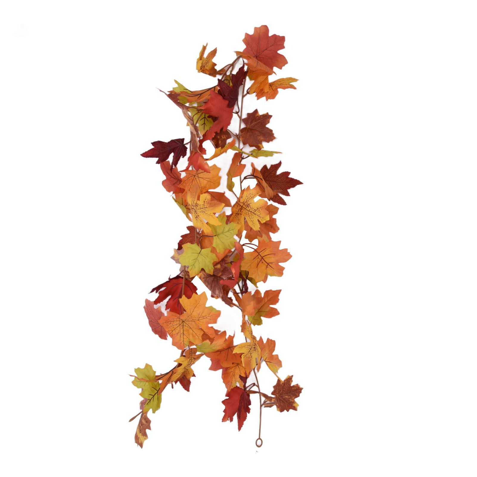 Decorative Artificial Maple Garland Fall Leaf Garland Decoration Thanksgiving Halloween Fake Maple VineTwo Leaf Maple Leaf 7 Leaf Loop - Image 2
