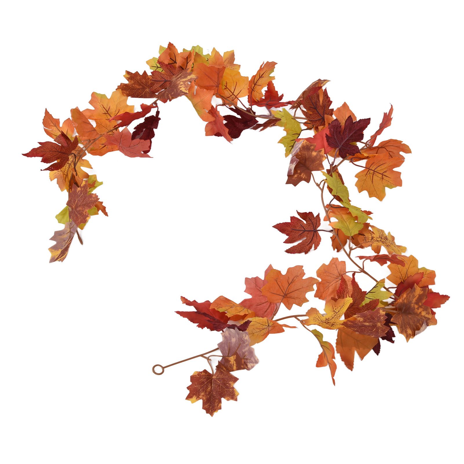 Decorative Artificial Maple Garland Fall Leaf Garland Decoration Thanksgiving Halloween Fake Maple VineTwo Leaf Maple Leaf 7 Leaf Loop - Image 3