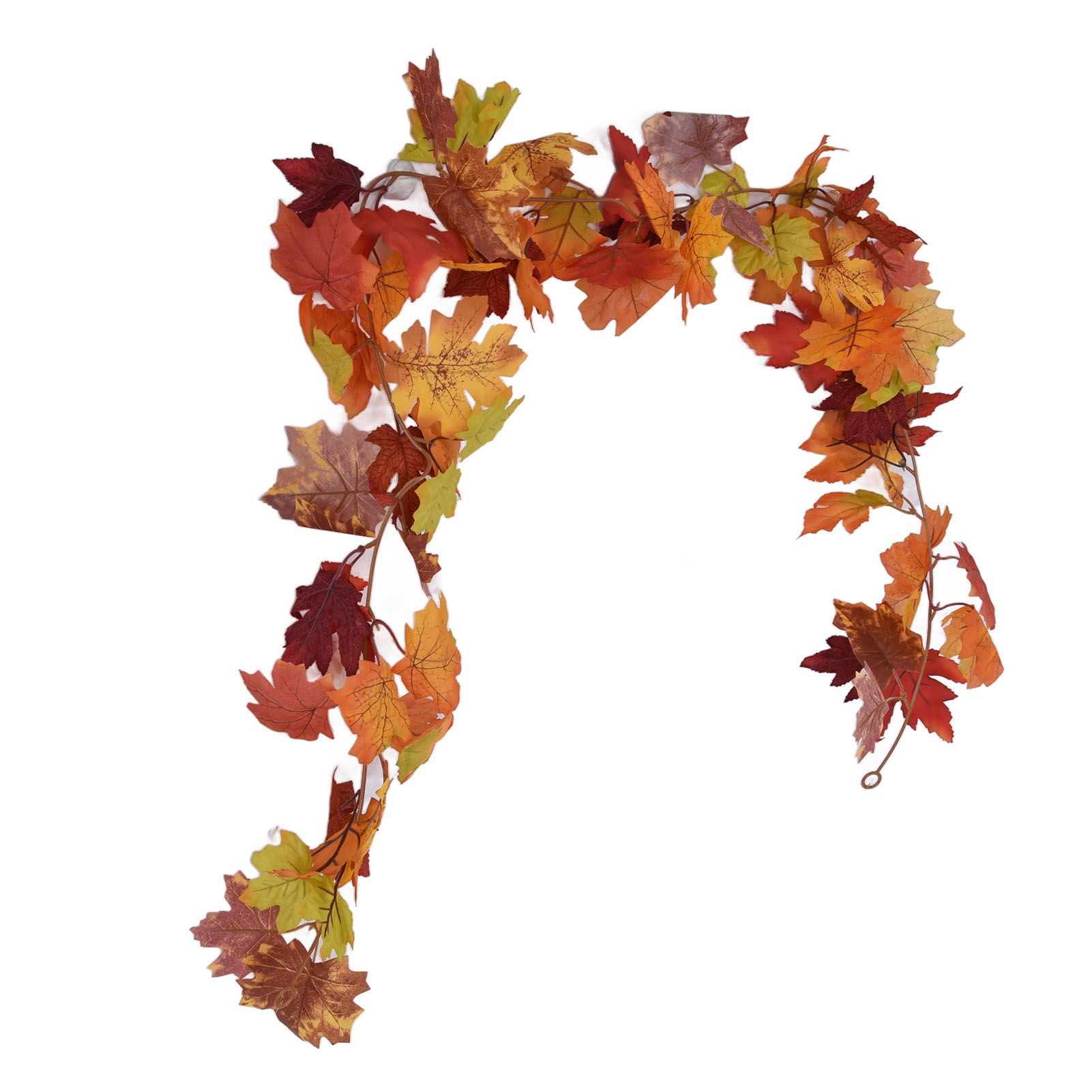 Decorative Artificial Maple Garland Fall Leaf Garland Decoration Thanksgiving Halloween Fake Maple VineTwo Leaf Maple Leaf 7 Leaf Loop - Image 5