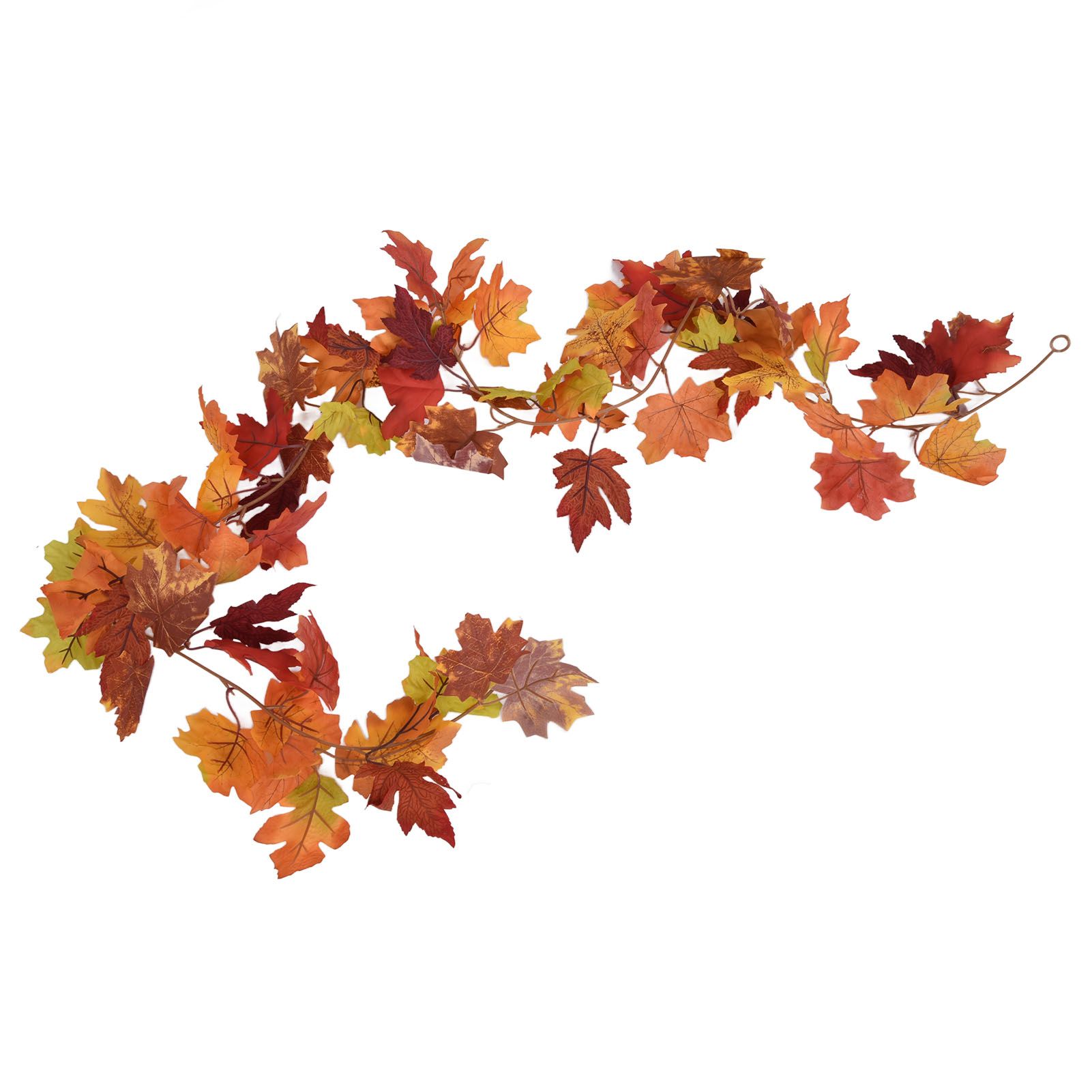Decorative Artificial Maple Garland Fall Leaf Garland Decoration Thanksgiving Halloween Fake Maple VineTwo Leaf Maple Leaf 7 Leaf Loop - Image 8
