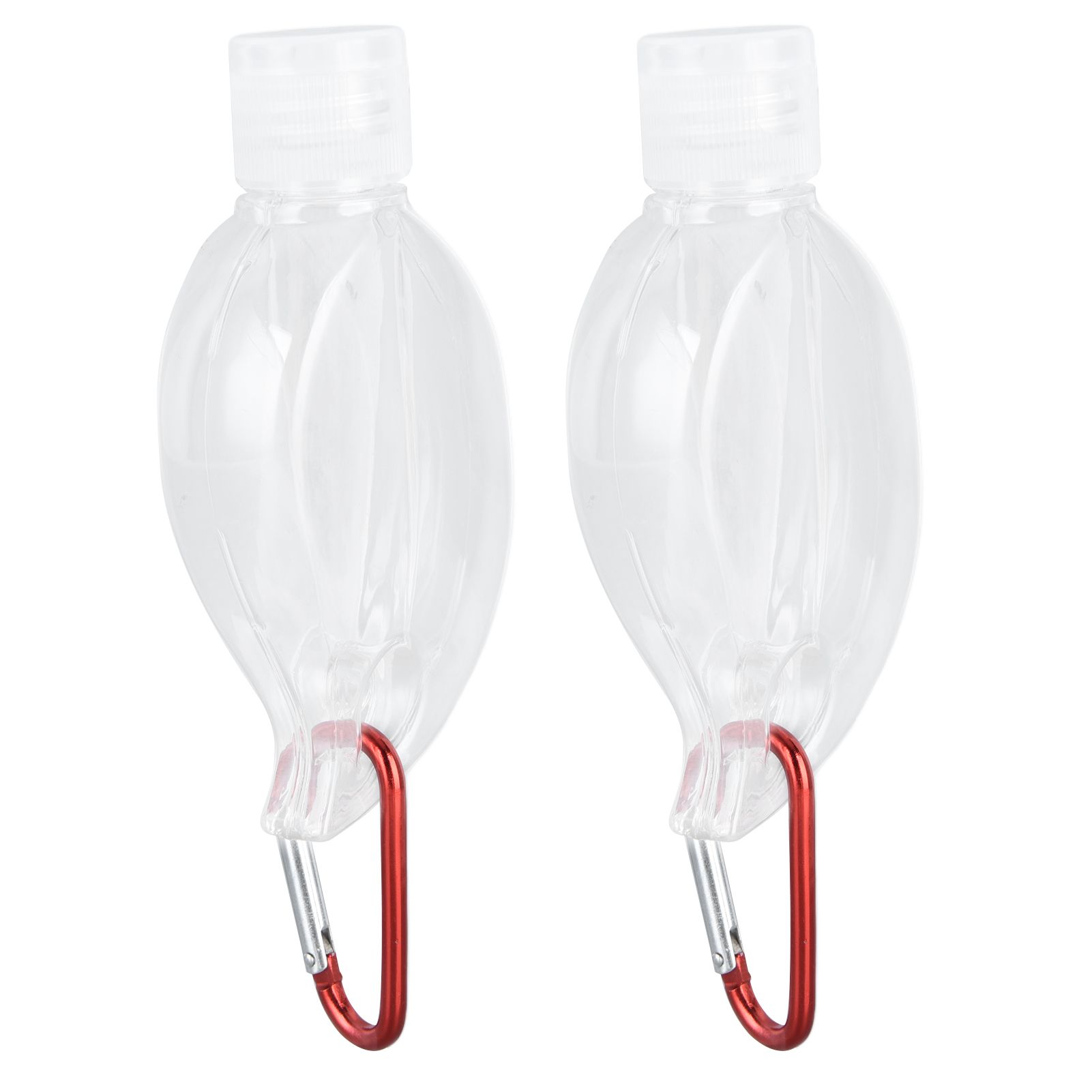 2Set 50ml Travel Bottle with Keychain Flip Cap Plastic Liquid Bottle Refillable Leakproof Transparent Squeeze ContainerMaple Leaf - Image 1
