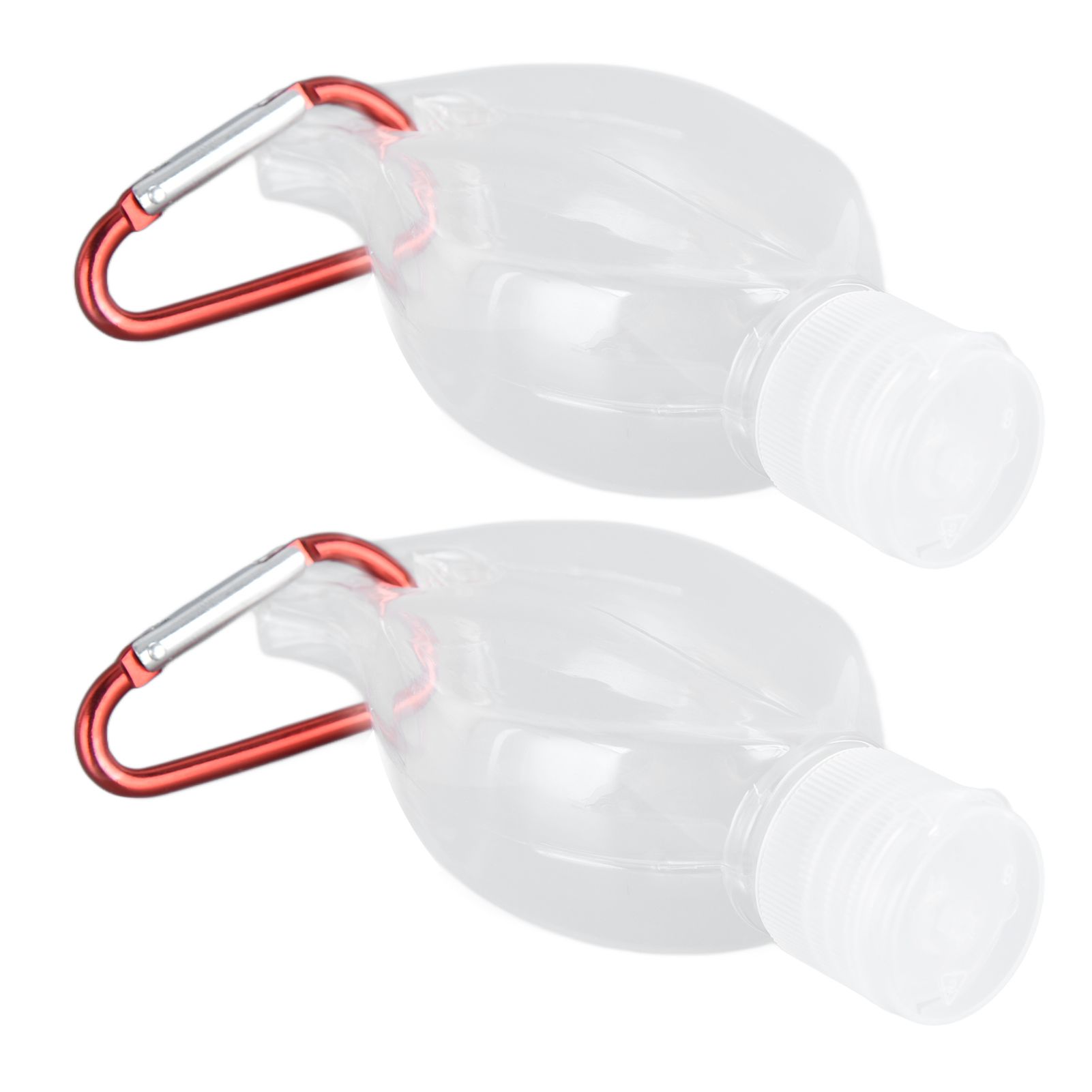 2Set 50ml Travel Bottle with Keychain Flip Cap Plastic Liquid Bottle Refillable Leakproof Transparent Squeeze ContainerMaple Leaf - Image 2