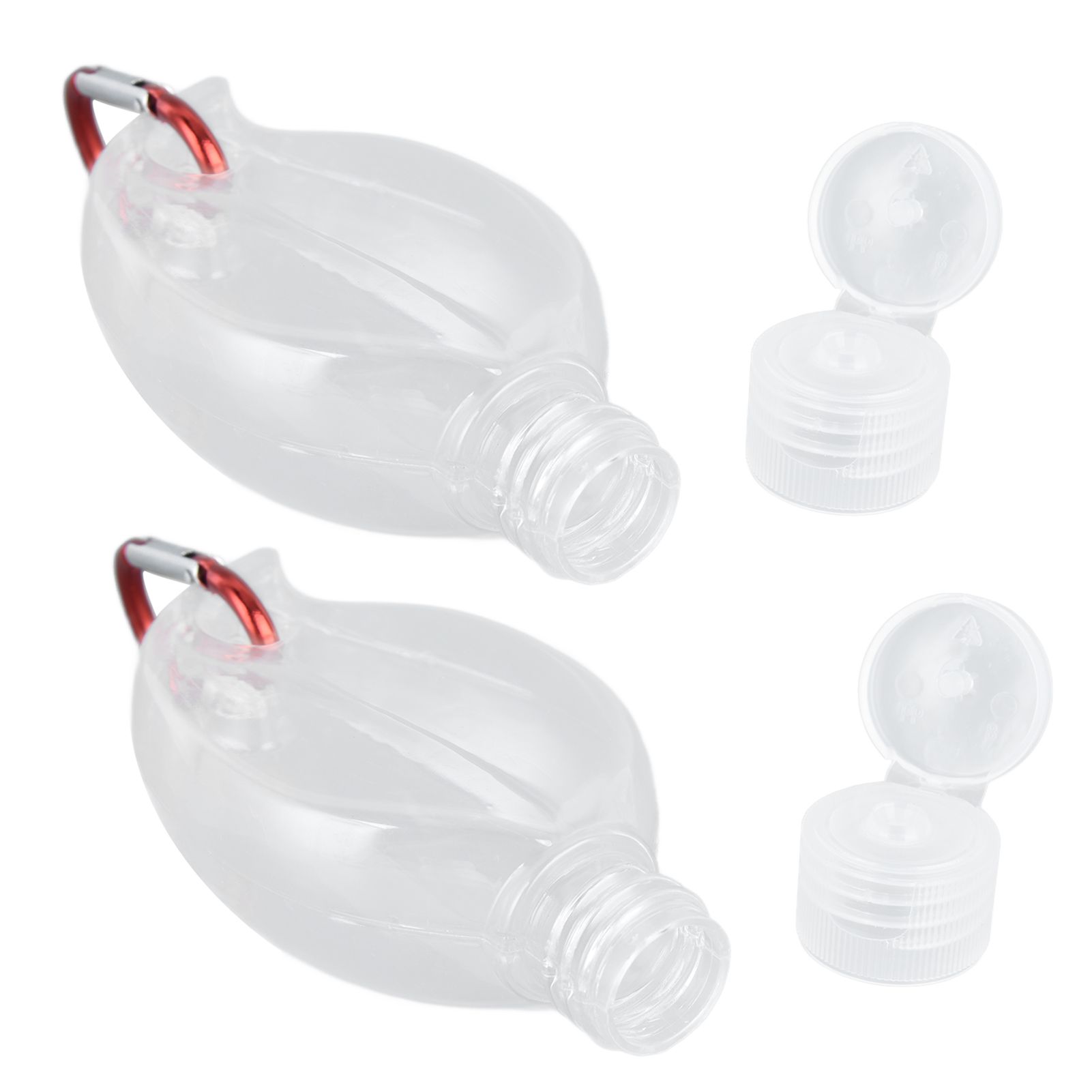 2Set 50ml Travel Bottle with Keychain Flip Cap Plastic Liquid Bottle Refillable Leakproof Transparent Squeeze ContainerMaple Leaf - Image 8