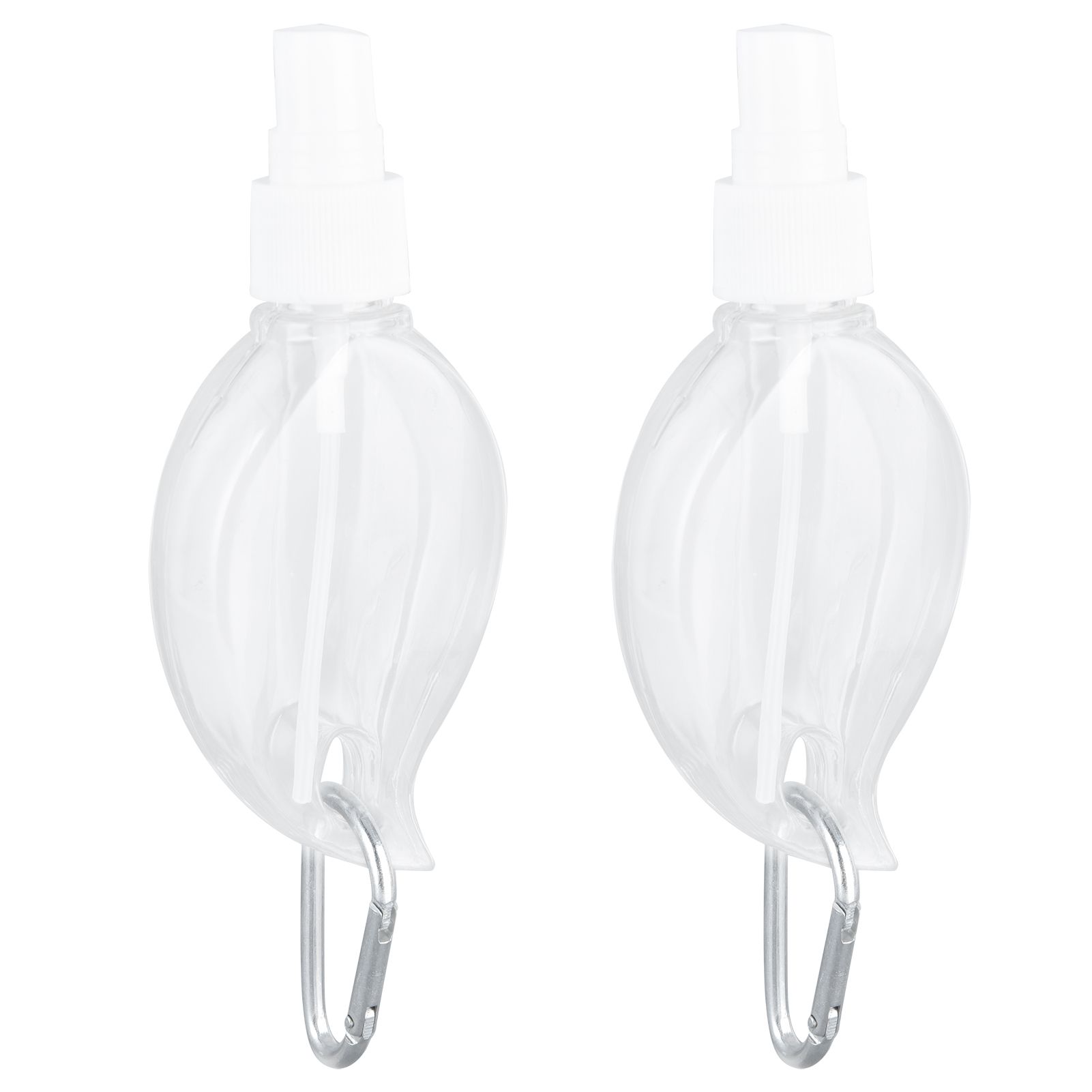 2 Pcs 50ml Travel Keychain Bottles Portable Plastic Clear Leakproof Refillable Empty Squeeze Container for Hand SoapMaple Leaf - Image 1