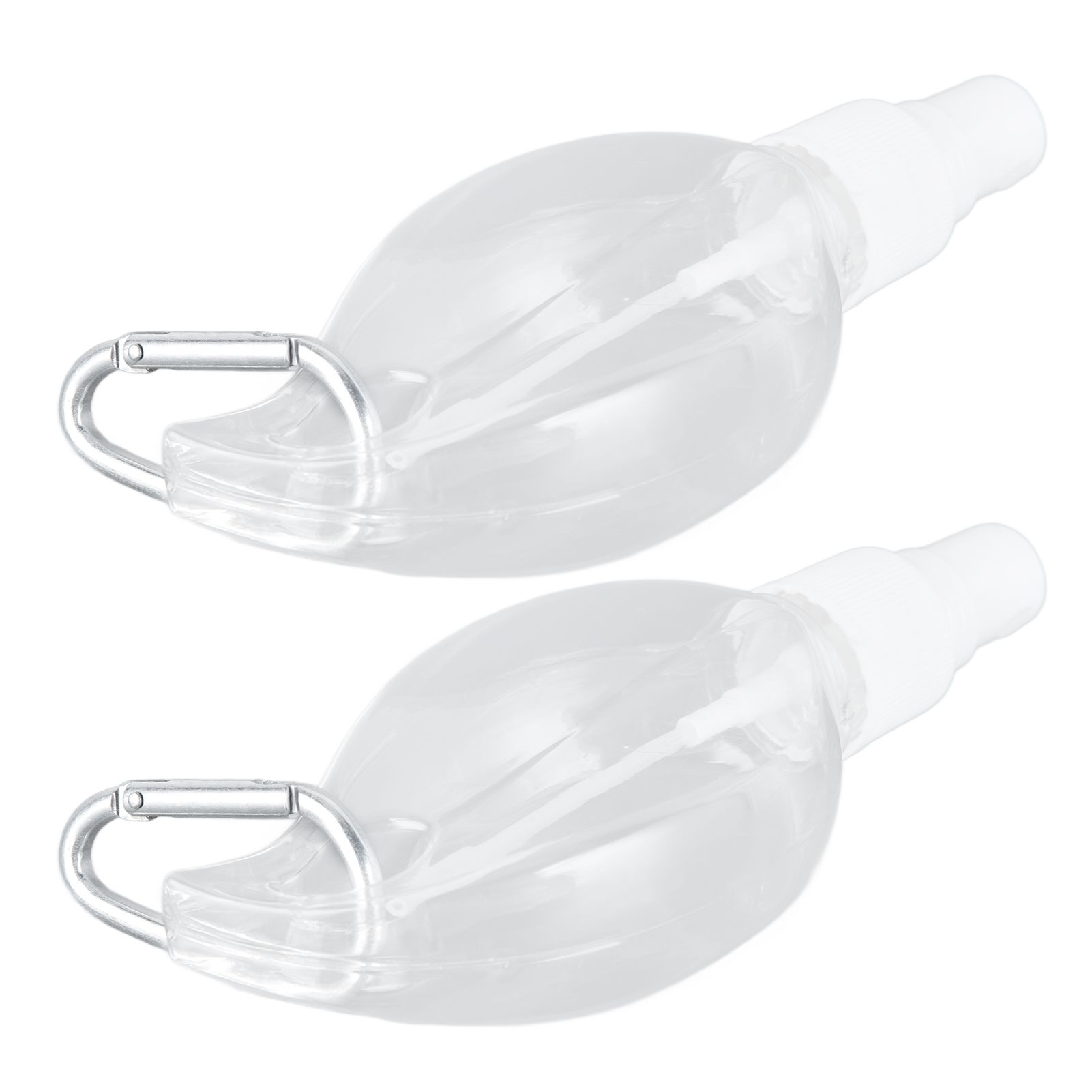 2 Pcs 50ml Travel Keychain Bottles Portable Plastic Clear Leakproof Refillable Empty Squeeze Container for Hand SoapMaple Leaf - Image 2