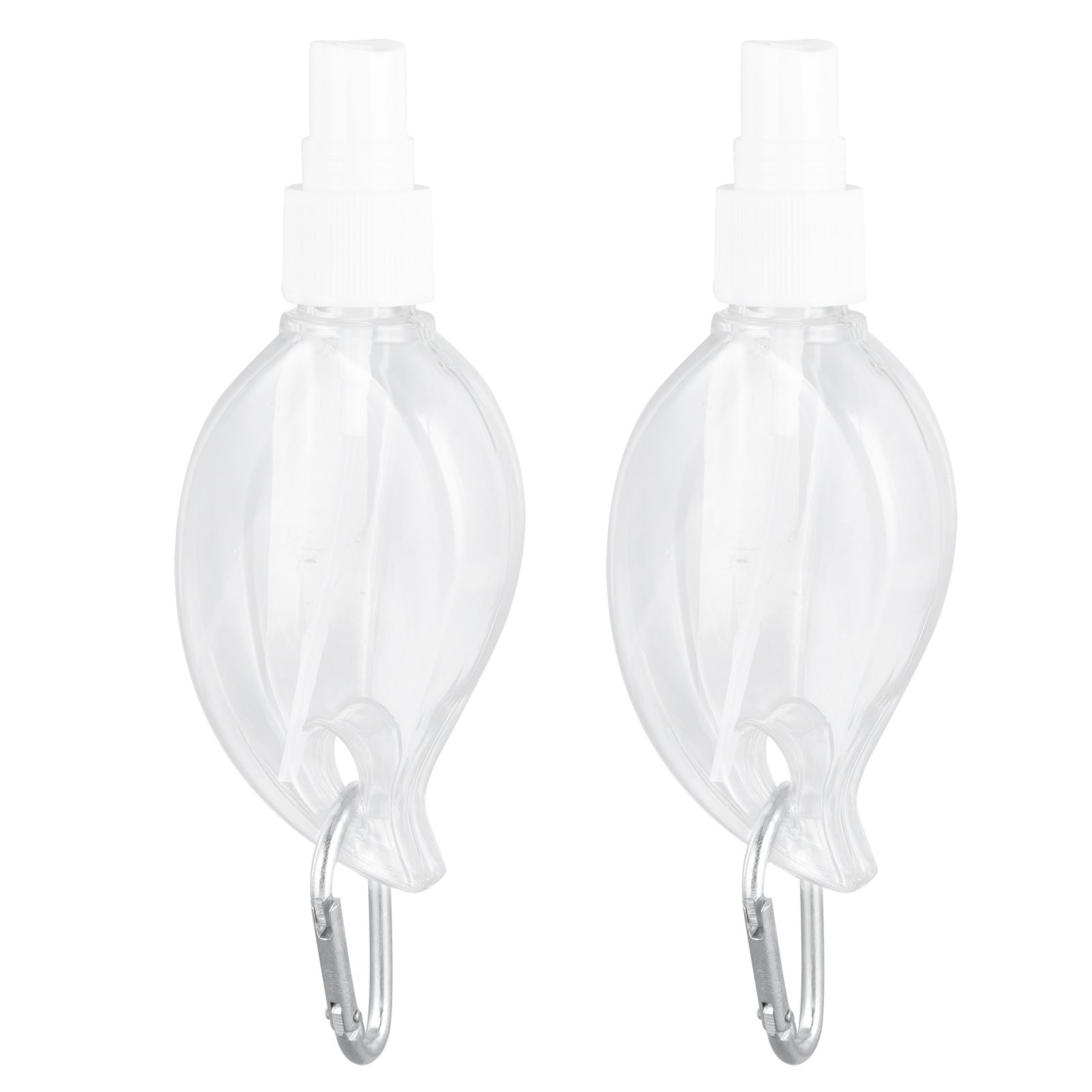 2 Pcs 50ml Travel Keychain Bottles Portable Plastic Clear Leakproof Refillable Empty Squeeze Container for Hand SoapMaple Leaf - Image 5