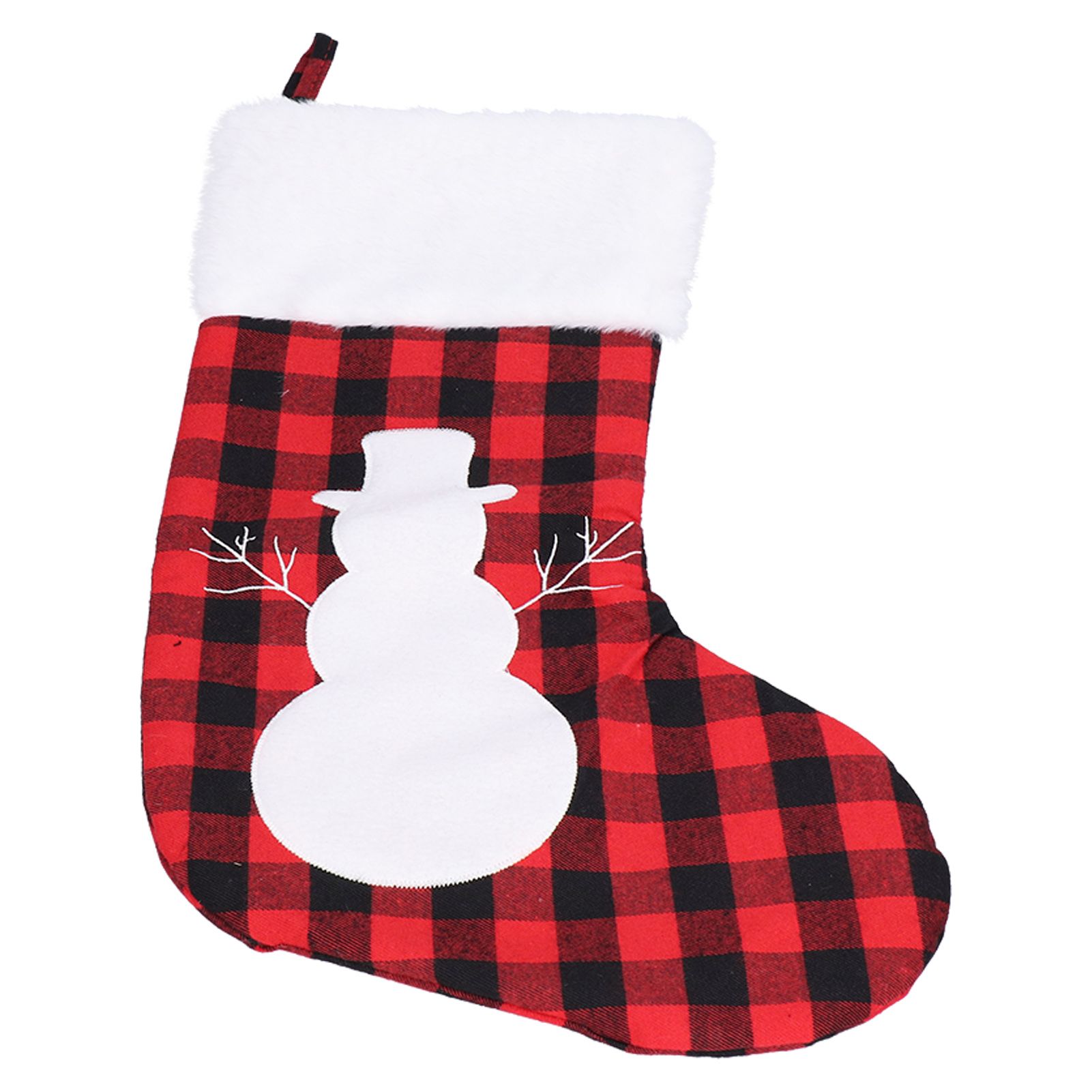 Christmas Stocking Gift Bags Cute Decals Large Capacity Exquisite Workmanship Brighter Color Large Christmas StockingSnowman - Image 2